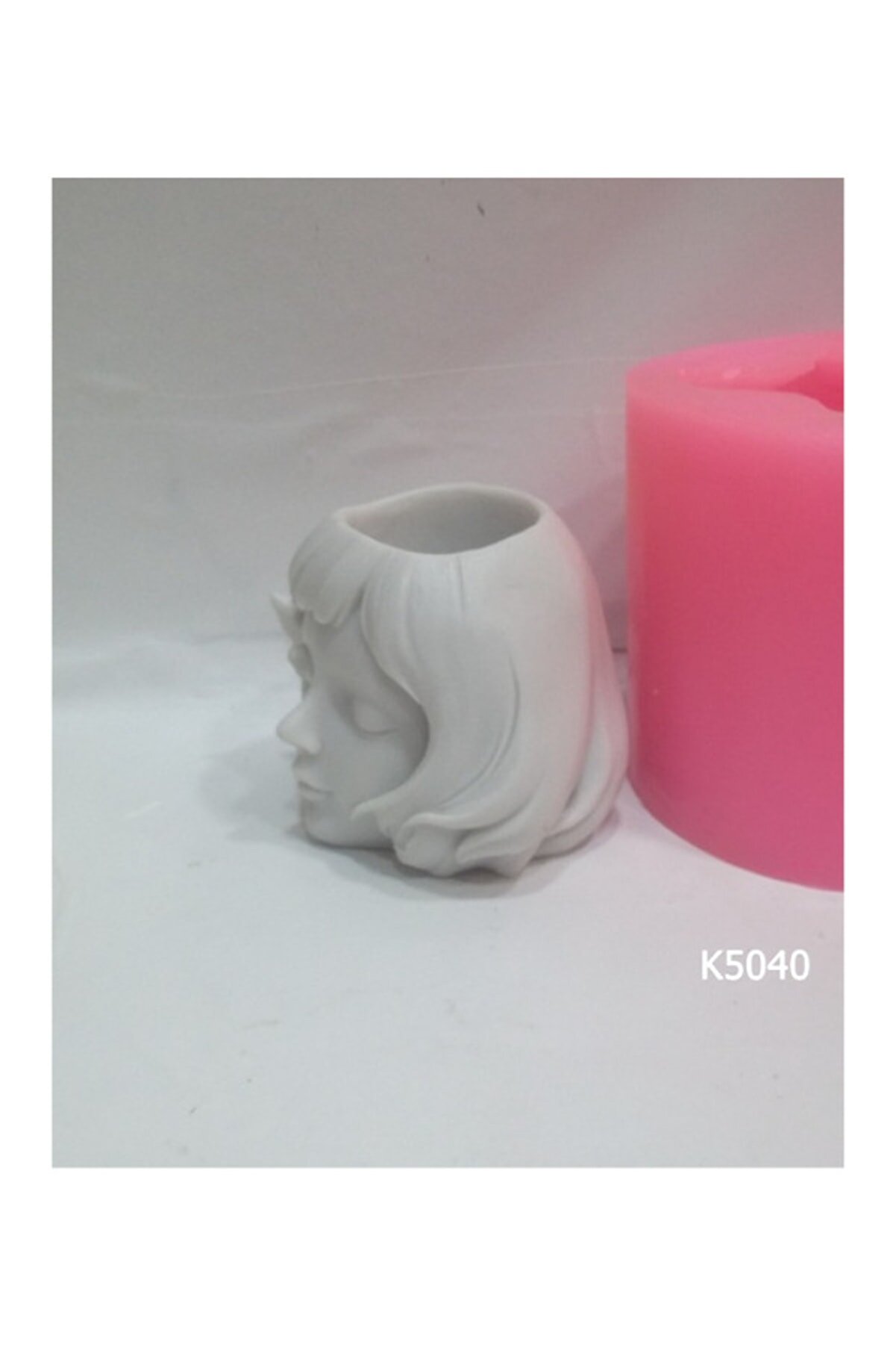 Kalıpcınızburada Kelebekli̇ Kız Saksı Si̇li̇kon Kalıp