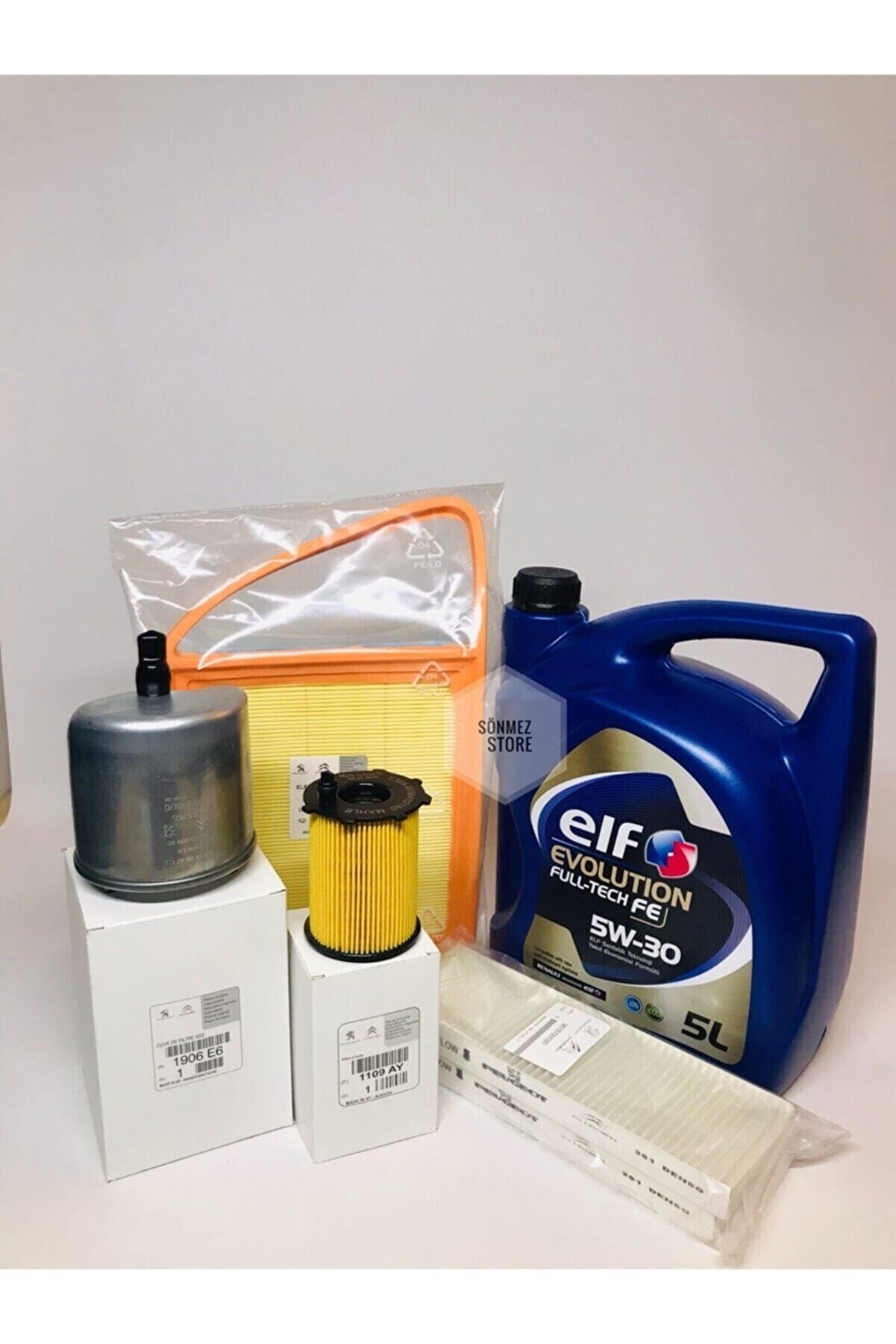 Elf Ci̇troen C-Elysee 1.6Hdi̇ Fi̇ltre Bakım Seti̇ 5W30 Motor Yağı