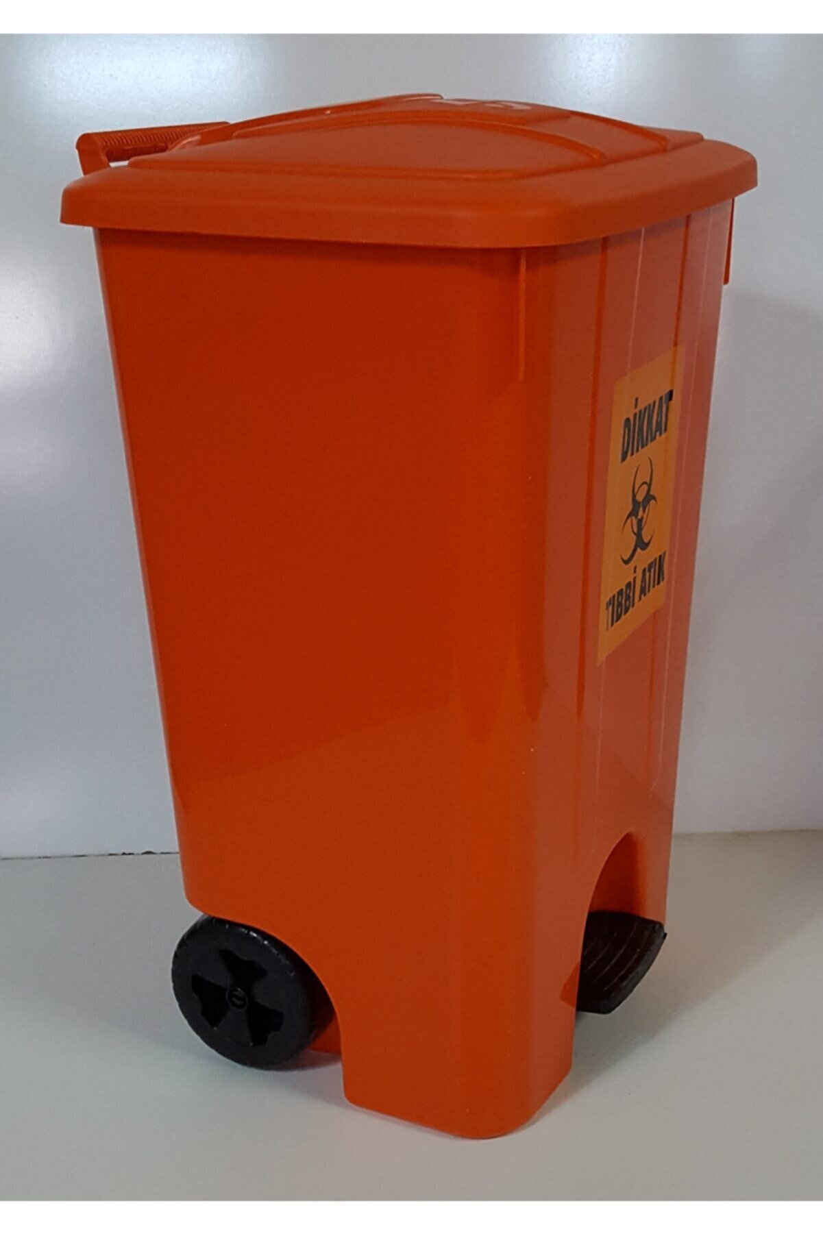 Şenyayla Plasti̇k Tıbbi̇ Atık Kovası 85 Lt Pedallı Tekerli̇