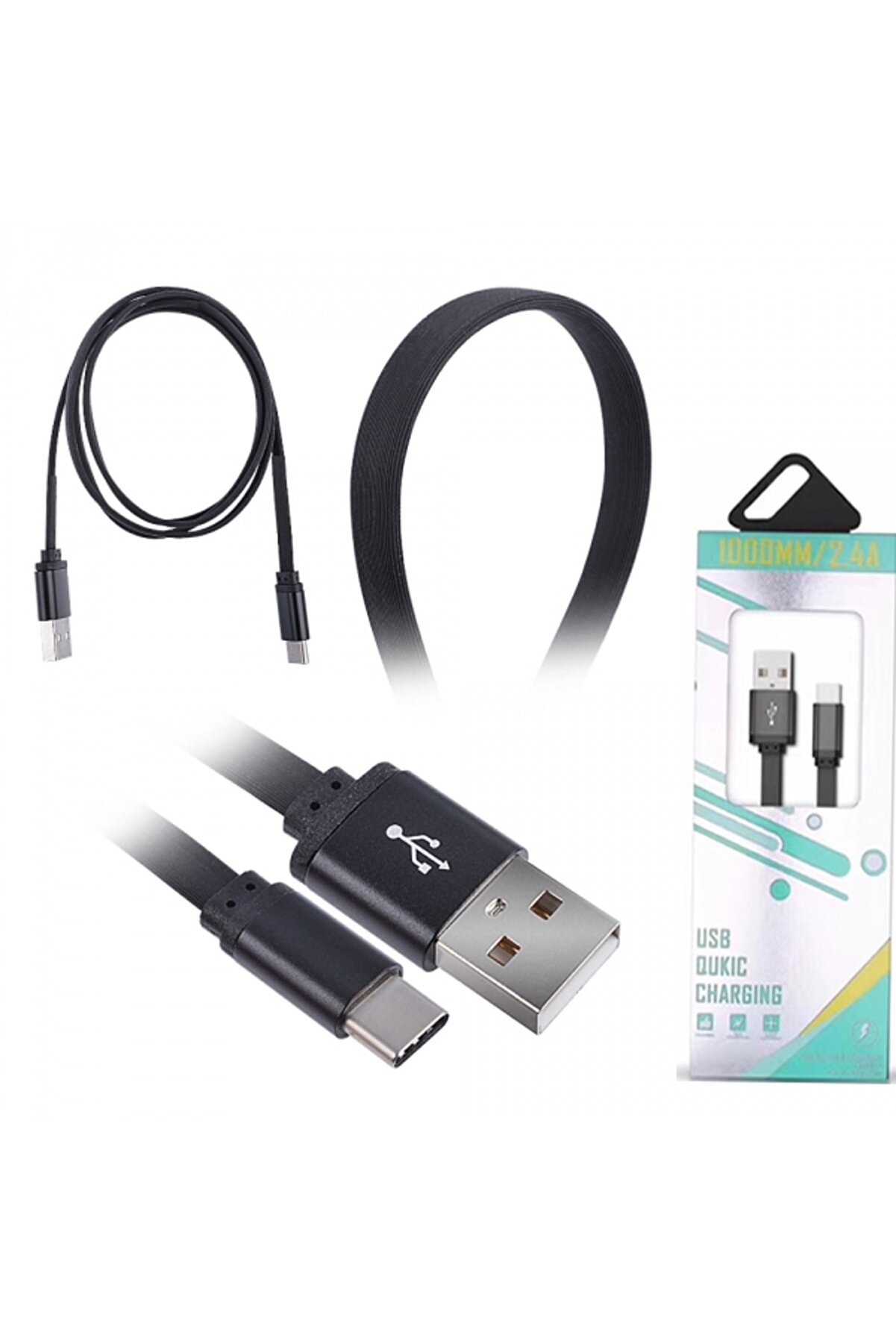 CepteToptan Ally Usb Type-C Yumuşak Dokulu 2.4a Hızlı Şarj Usb Kablo 1 Metre-(1903) - MKİ6261-1746