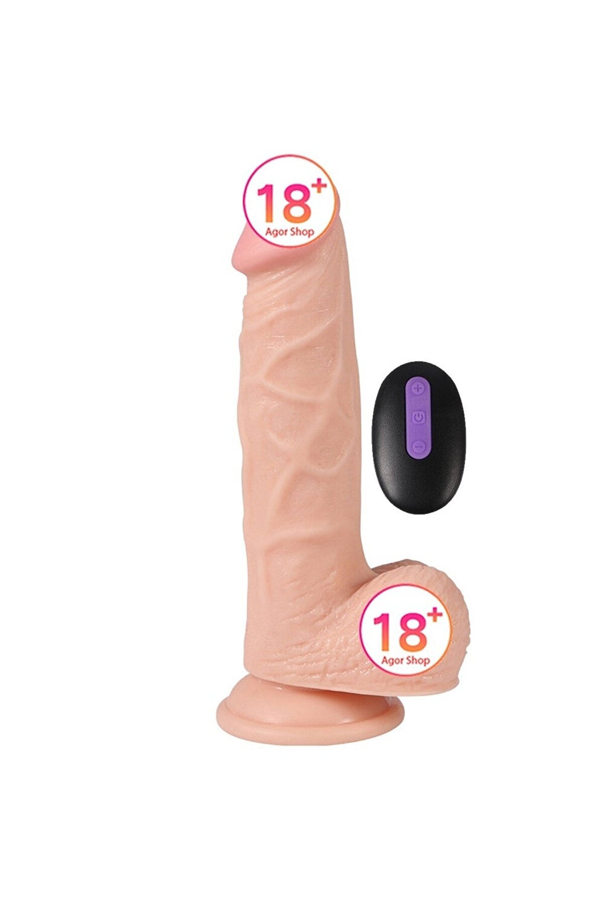 Meyrabest Di̇ldo Seri̇es Hans 21 Cm  20 Modlu Ti̇treşi̇mli̇ Uzaktan Kumandalı Şarjlı Reali̇sti̇k Peni̇s