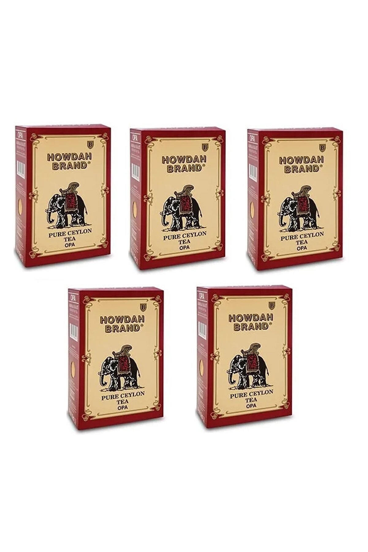 Beta Tea Howdah Brand ( Ceylon Opa ) 500 Gr X 5 Paket ( 2.500 Gram )