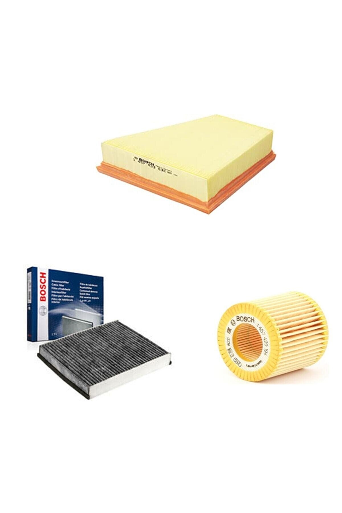 Bosch Filtre Bakım Seti Skoda Fabia 1.2 Benzinli 2011-2014 Hava + Yağ F.+ Polen Sardes
