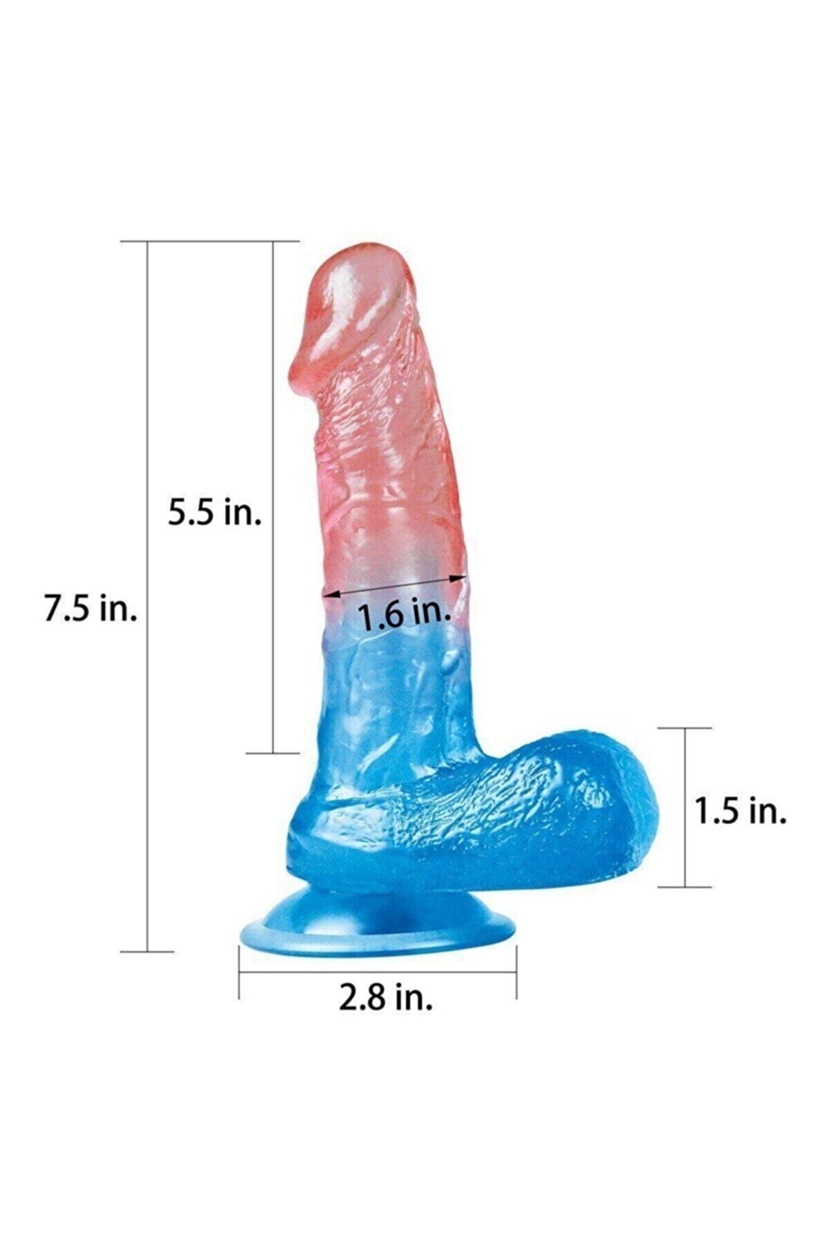 Meyrabest Dazzle Studs 19 Cm Jel Doku Flexi̇ble Reali̇sti̇k Eği̇k Peni̇s