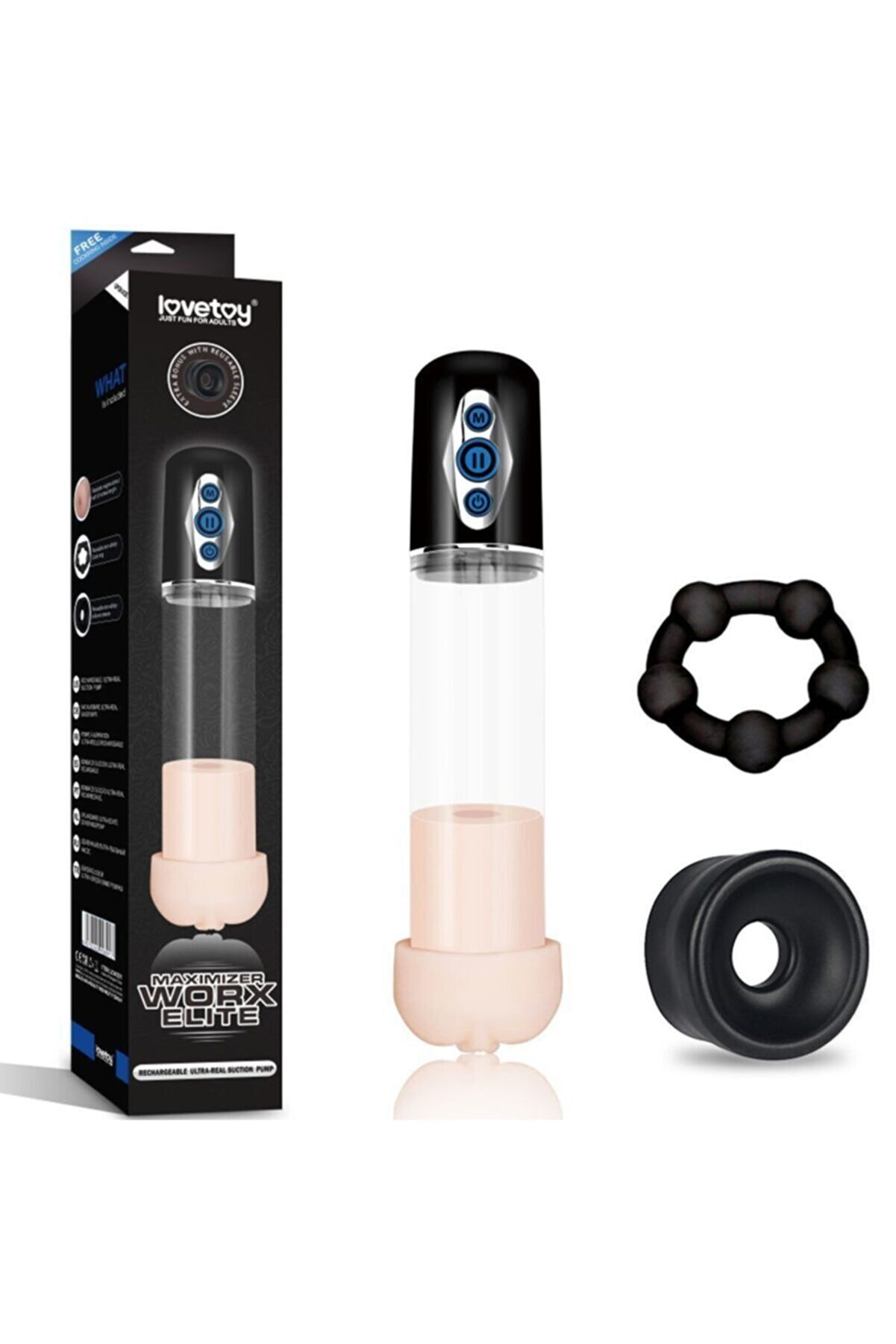 Lovetoy Maxi̇mi̇zer Worx Eli̇te Usb Şarjlı Ultra G&uuml;&ccedil;l&uuml; Peni̇s Pompası