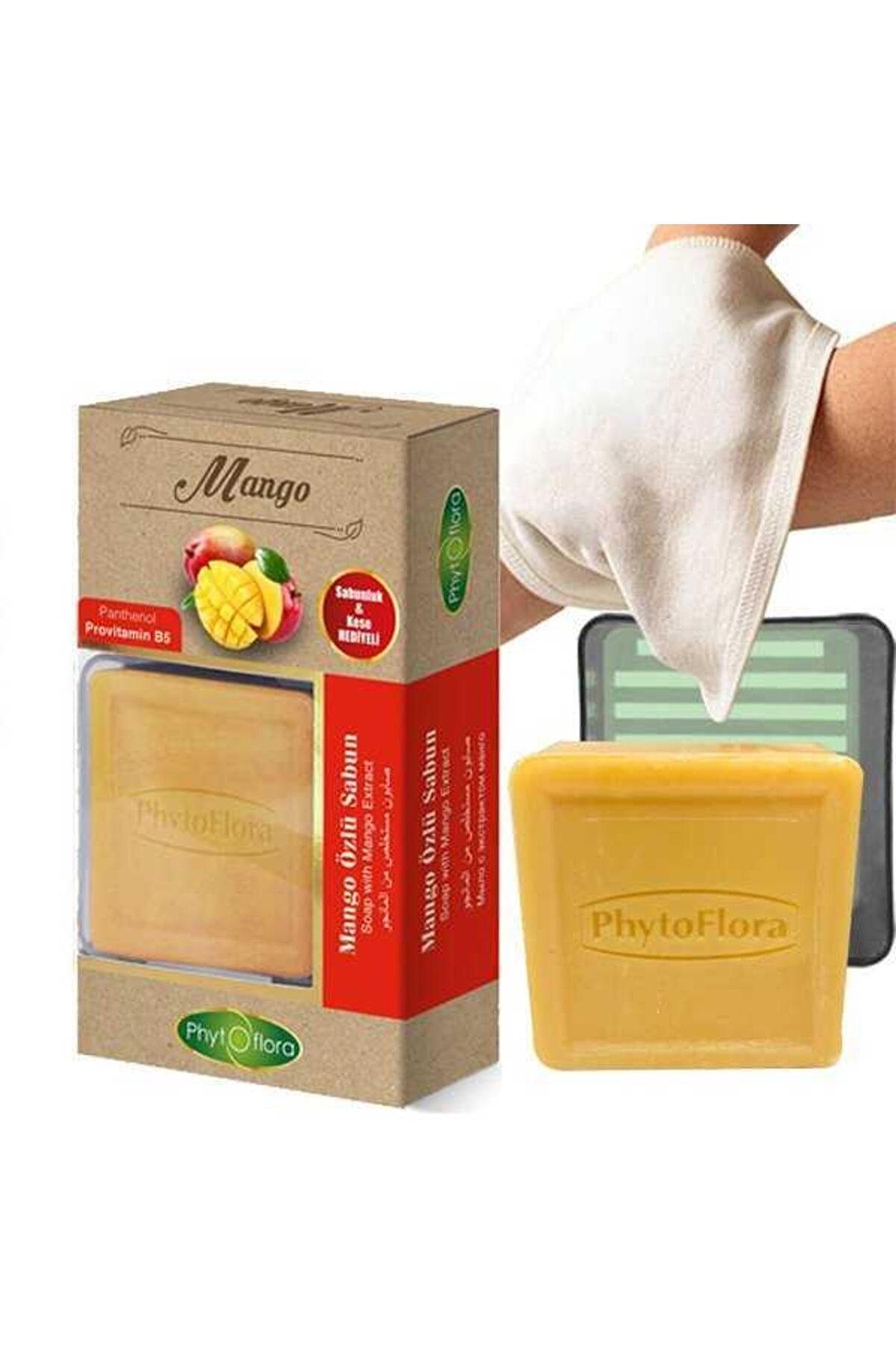 Phytoflora Mango Özlü Sabun 125 gr (Kese ve Sabunluk Hediyeli)