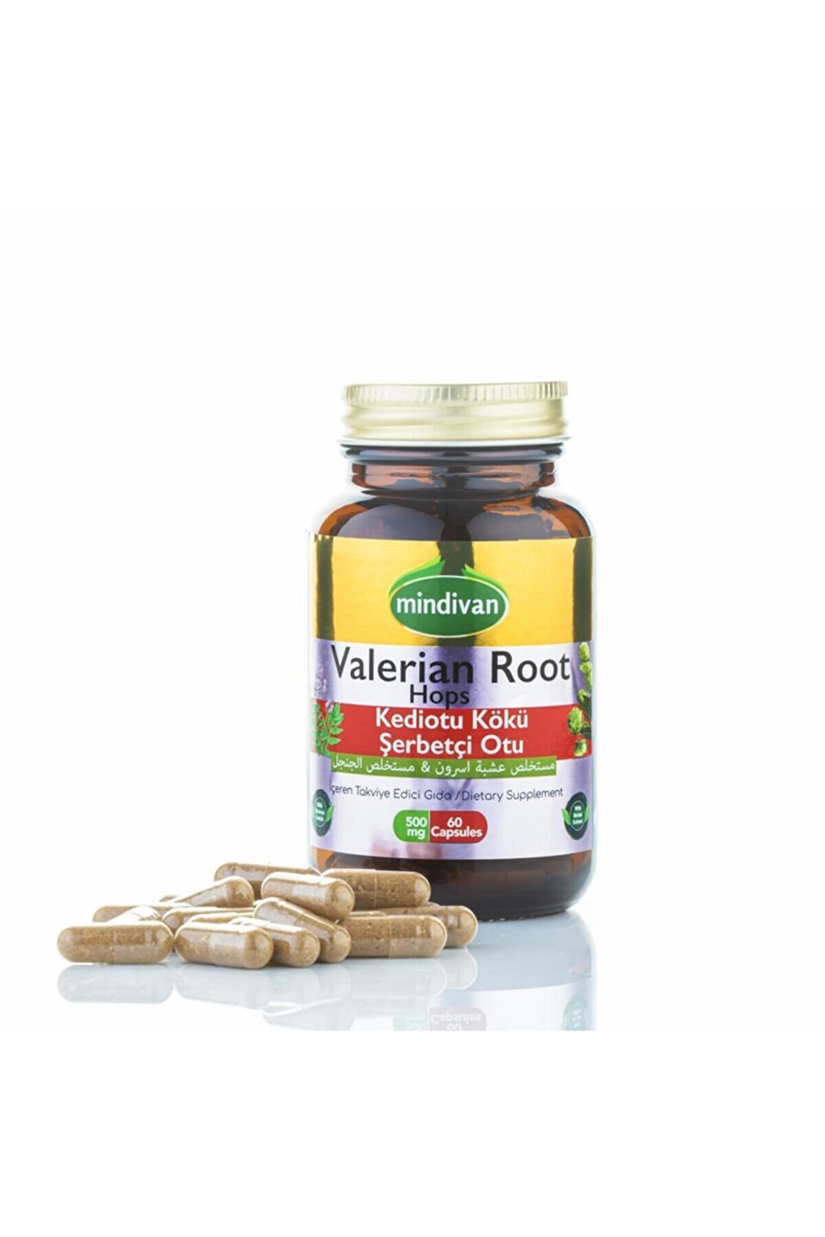 Valeri̇an Root Kedi̇otu Kökü Şerbetçi̇ Otu Kapsül 500 Mg 60 Kapsül