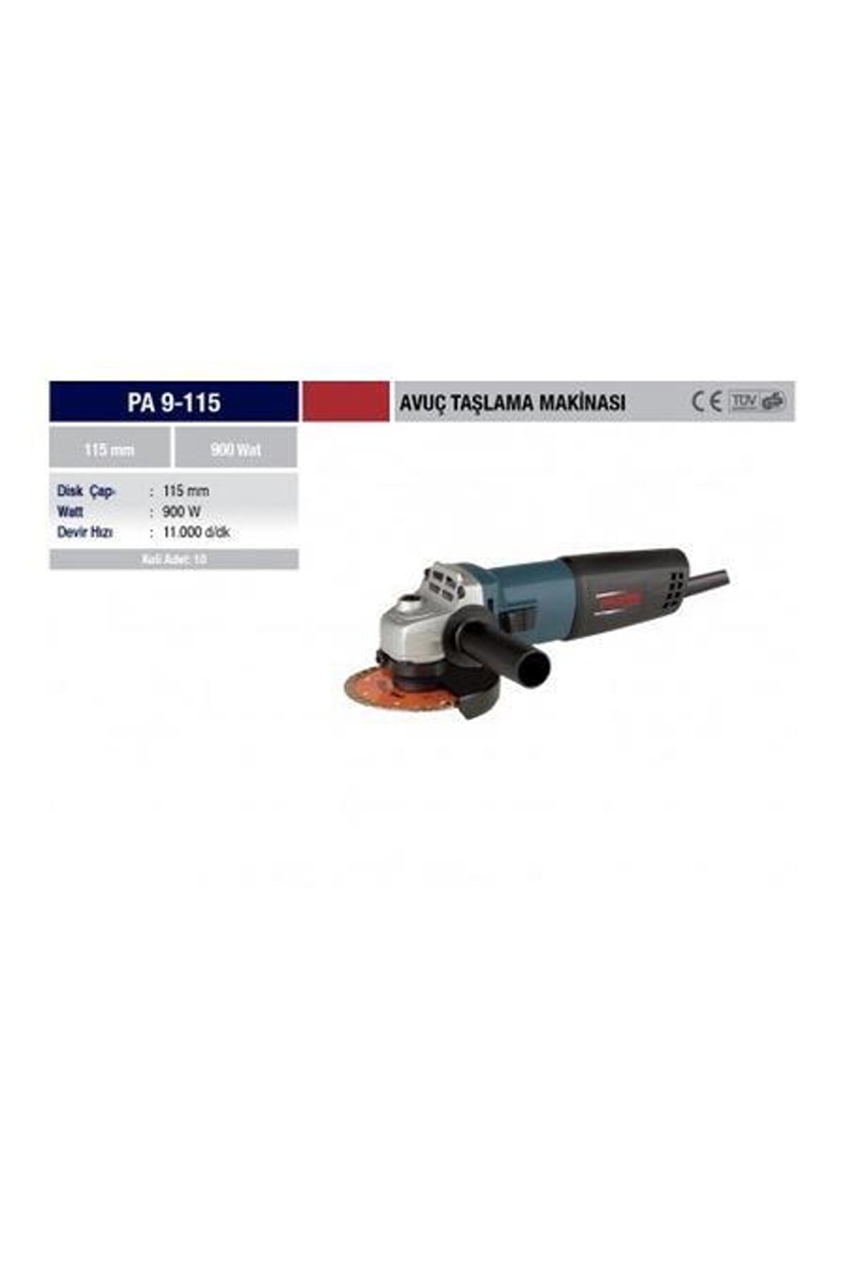 Pa 9-115 900 W 115 Mm Avuç Taşlama Maki̇nesi̇
