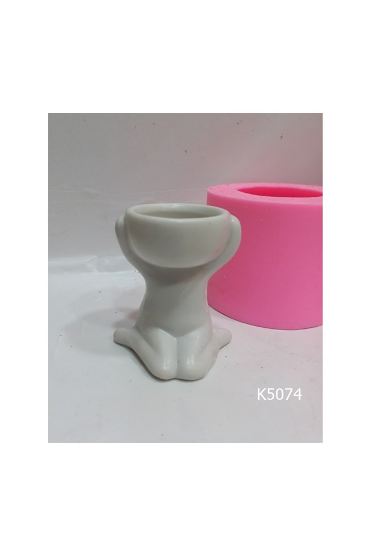 Kalıpcınızburada Sevi̇mli̇ Saksı - 1 Si̇li̇kon Kalıp