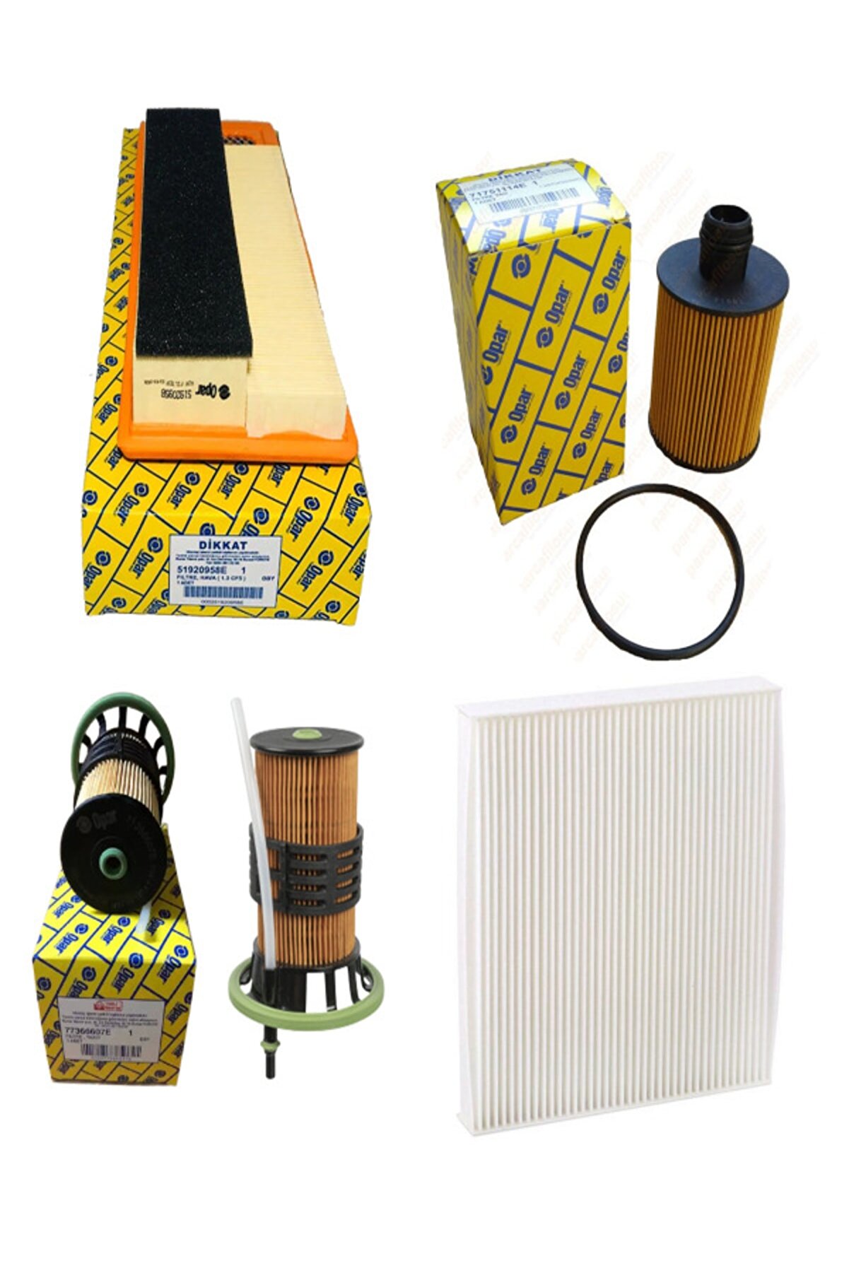 Opar Fi̇at Panda Euro 4 1.3 Jtd Multi̇jet Fi̇ltre Bakım Seti̇ 2006-2013