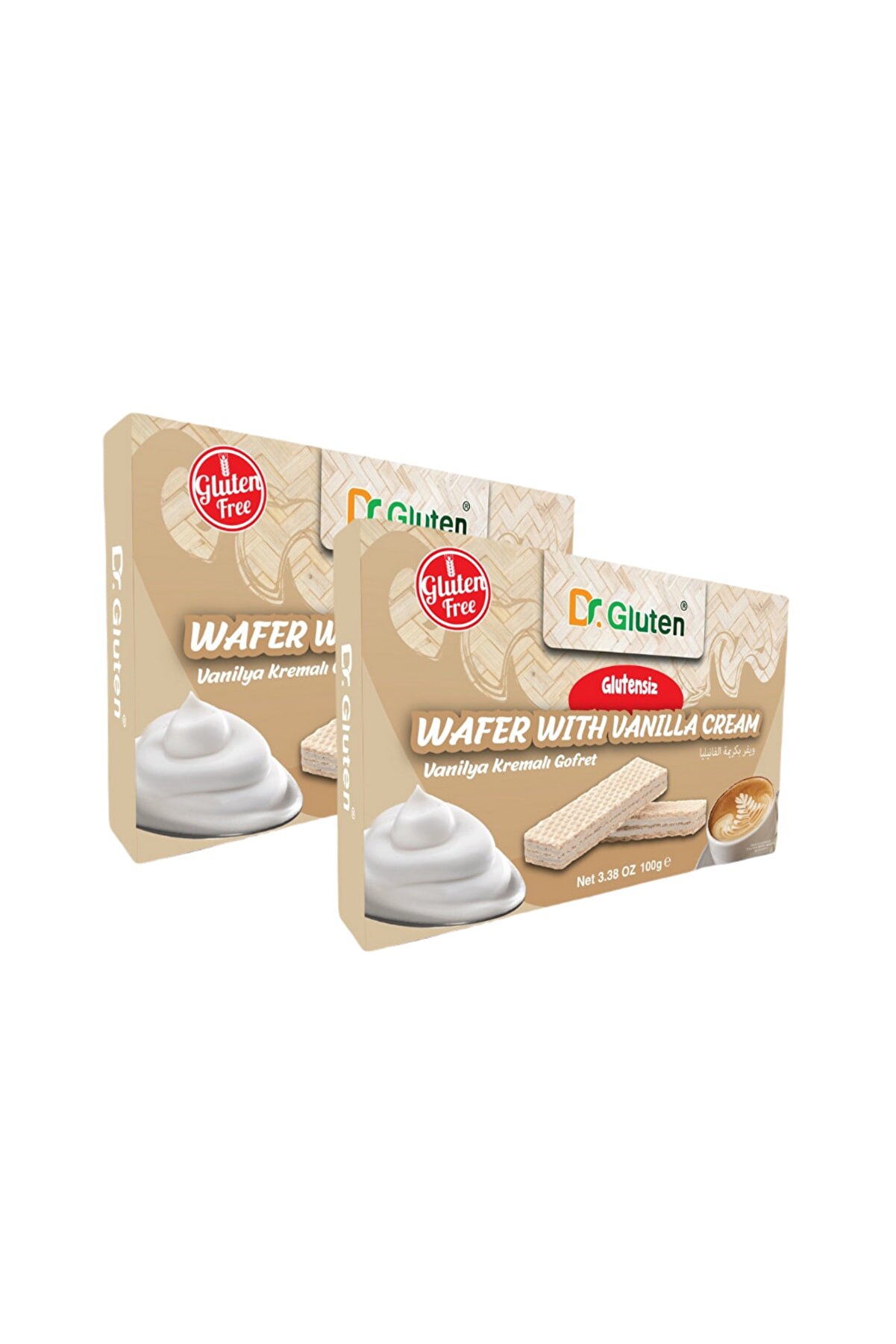 Dr.Gluten Glutensiz Vanilyalı Gofret 100 G X 2 Paket