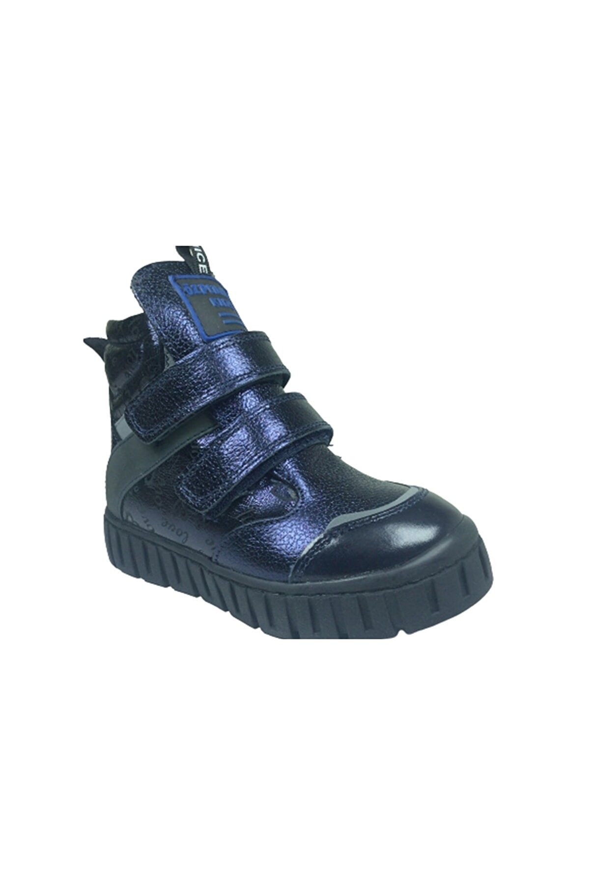 Ortopedi̇kal Pati̇k Kız Çocuk Bot Laci̇vert Rugan Cırtlı % 100 Deri̇ Ortopedi̇k Anatomi̇k