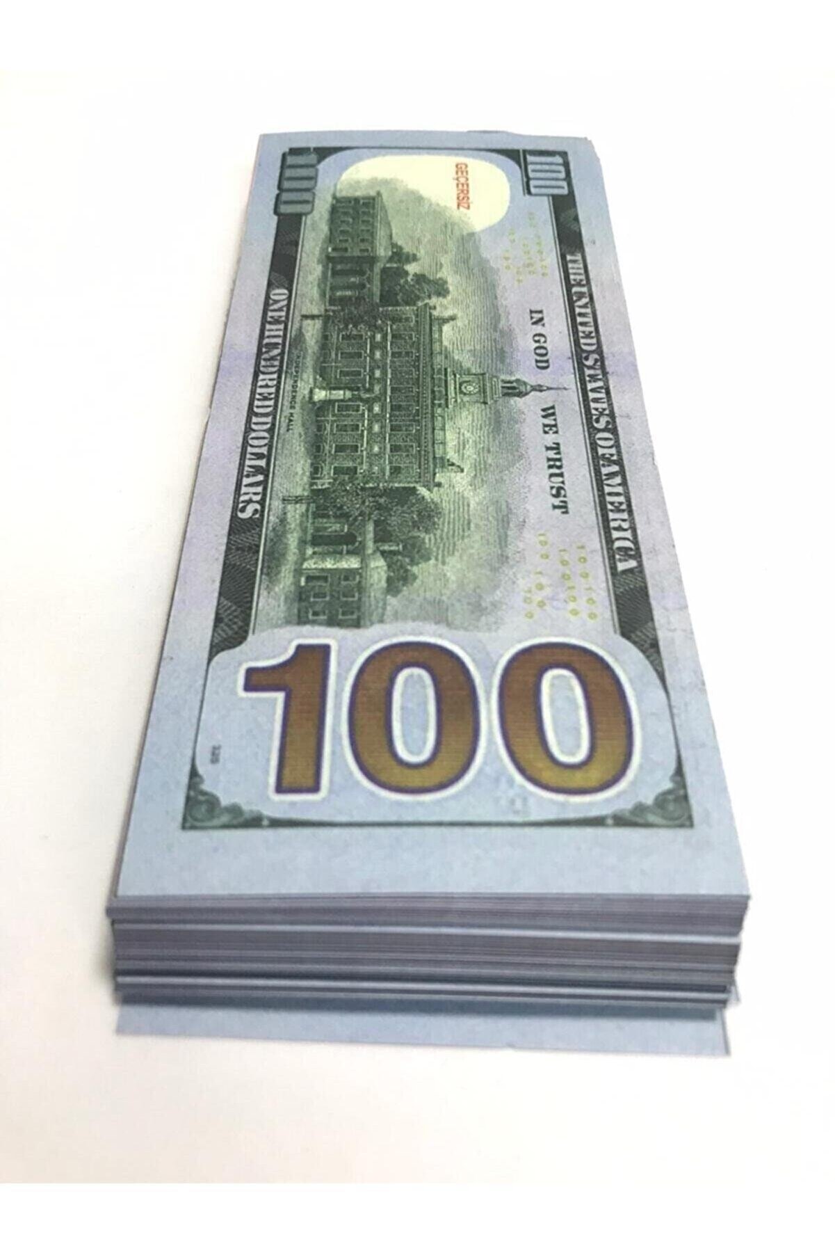 İrhanlar 100 Adet 100 Dolar Ge&ccedil;ersi̇z Sahte D&uuml;ğ&uuml;n Parası Oyun Parası 100X100 Dolar