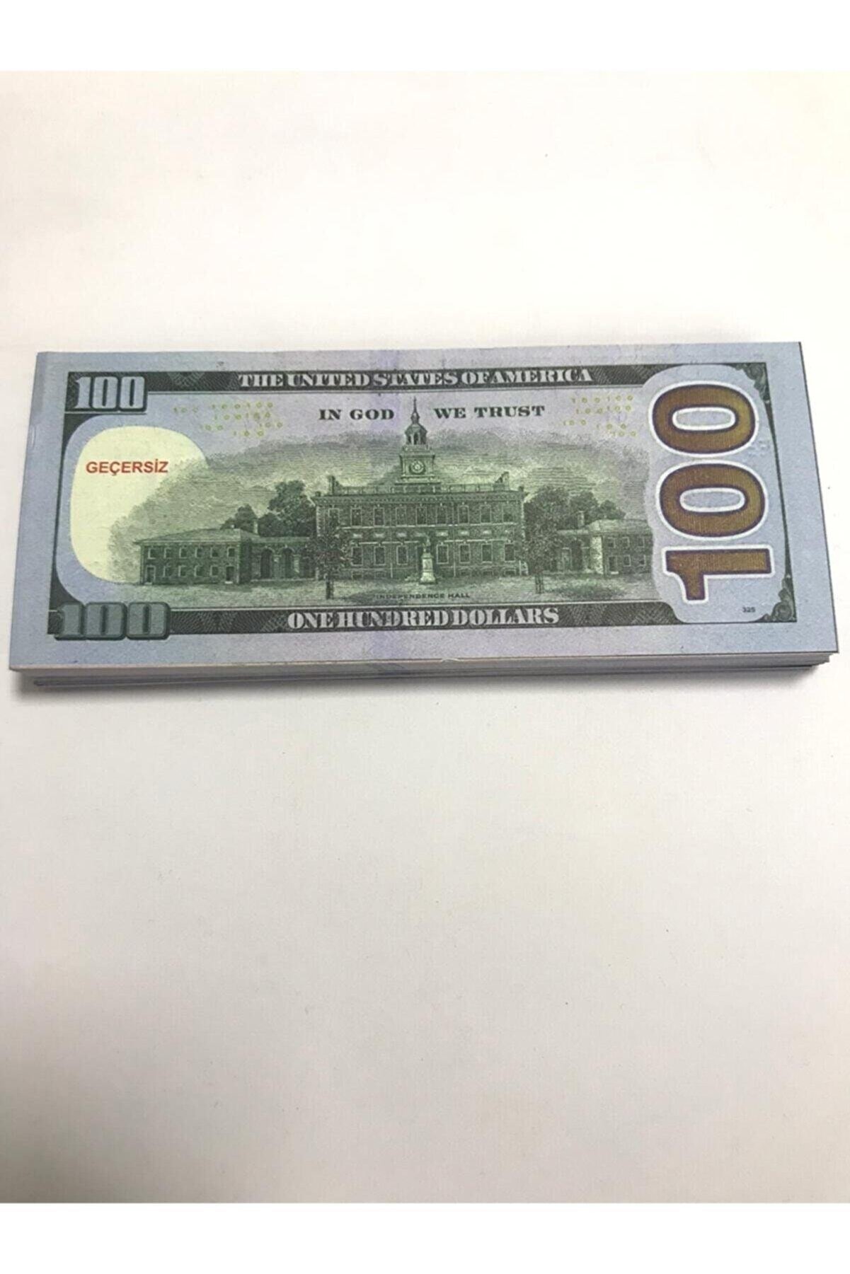 İrhanlar 100 Adet 100 Dolar Ge&ccedil;ersi̇z Sahte D&uuml;ğ&uuml;n Parası Oyun Parası 100X100 Dolar