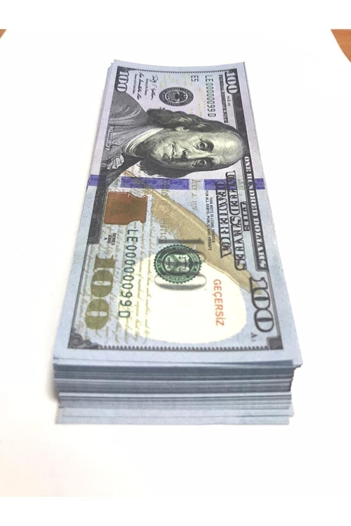 İrhanlar 100 Adet 100 Dolar Ge&ccedil;ersi̇z Sahte D&uuml;ğ&uuml;n Parası Oyun Parası 100X100 Dolar