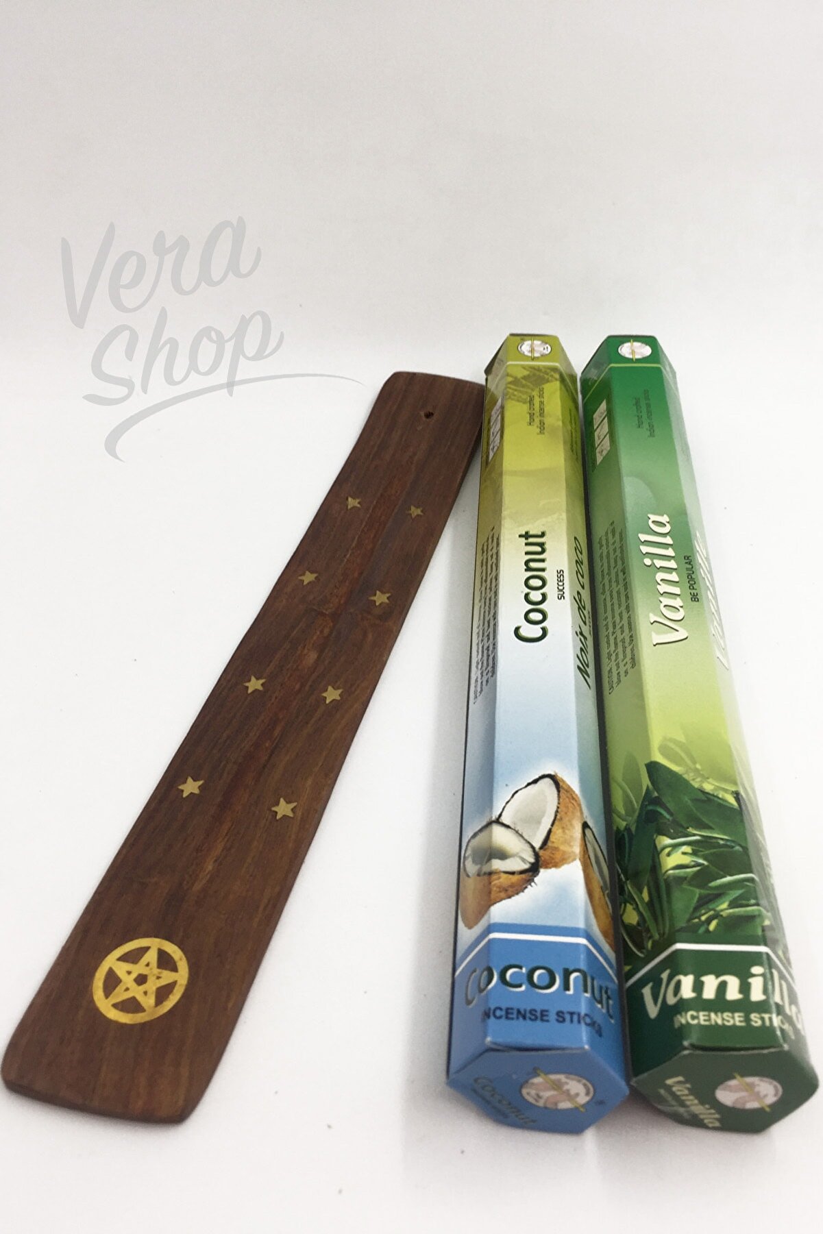 Flute Tütsü 2 Çeşit Hindistan Cevizi, Vanilya Ve Tütsü Kayığı 40 Adet Tütsü Çubuğu