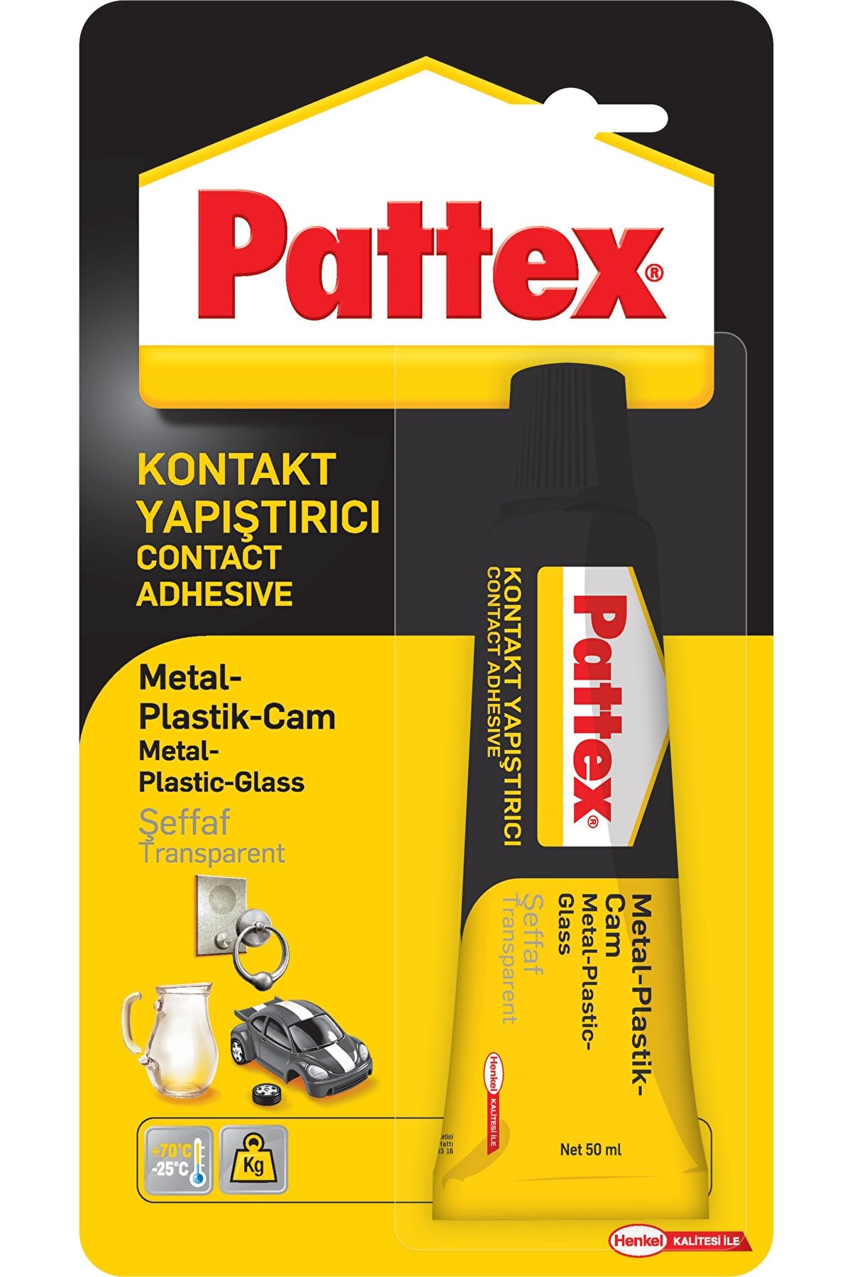Pattex Şeffaf Poli̇üretan ( Metal , Plasti̇k , Cam ) Kontakt Yapıştırıcı 50 Gr