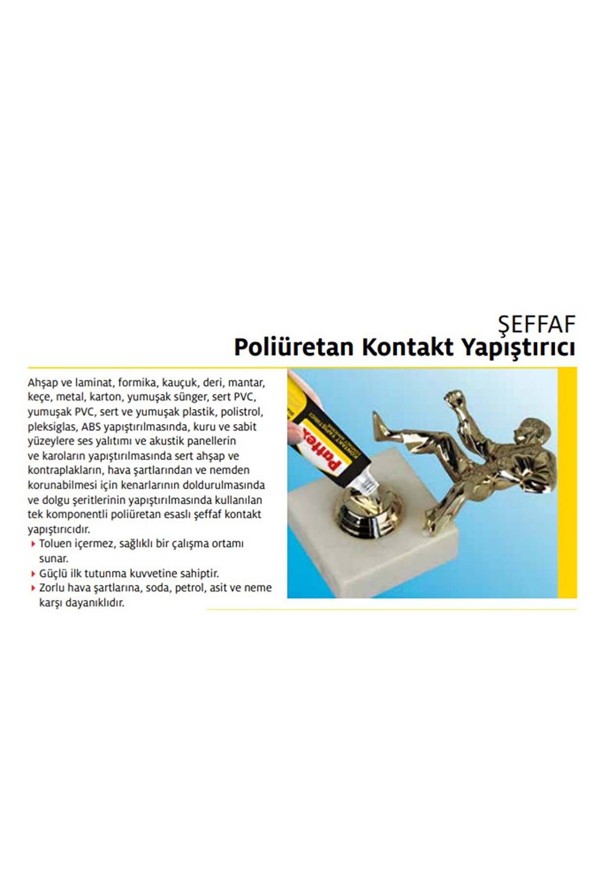 Pattex Şeffaf Poli̇üretan ( Metal , Plasti̇k , Cam ) Kontakt Yapıştırıcı 50 Gr