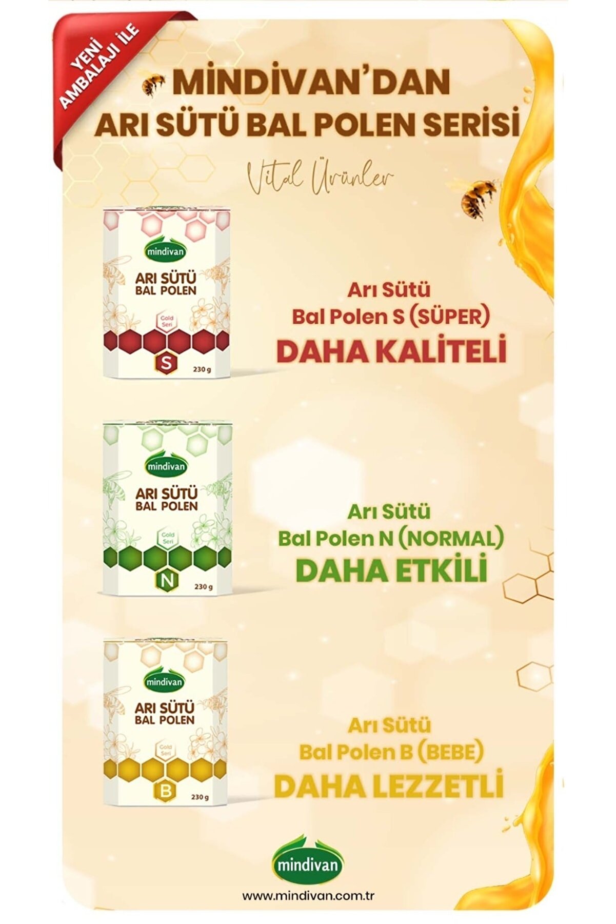 Arı Sütü Bal Polen (Normal)