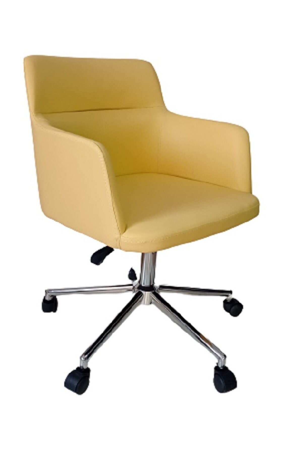 Kamusalmarket Büro Koltuğu Çalışma Sandalyesi̇ Krom Yıldız Ayaklı Döküm Süngerli̇
