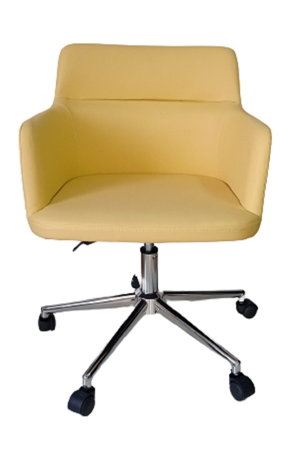 Kamusalmarket Büro Koltuğu Çalışma Sandalyesi̇ Krom Yıldız Ayaklı Döküm Süngerli̇