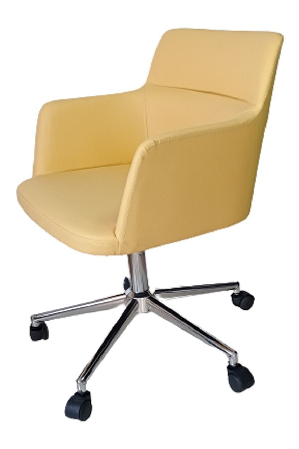 Kamusalmarket Büro Koltuğu Çalışma Sandalyesi̇ Krom Yıldız Ayaklı Döküm Süngerli̇