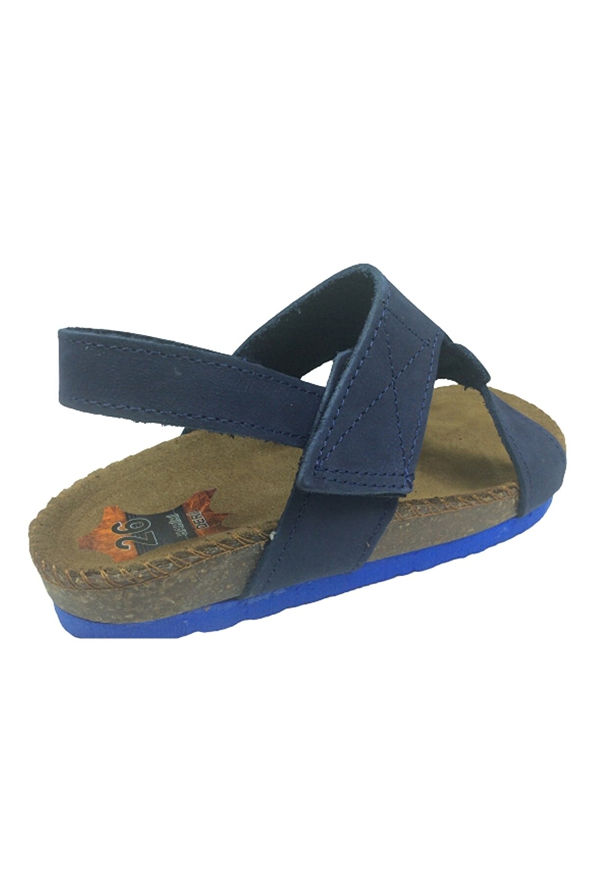Pati̇k Erkek Çocuk Sandalet Laci̇vert Nubuk Cırtlı Deri̇ Mantar Taban