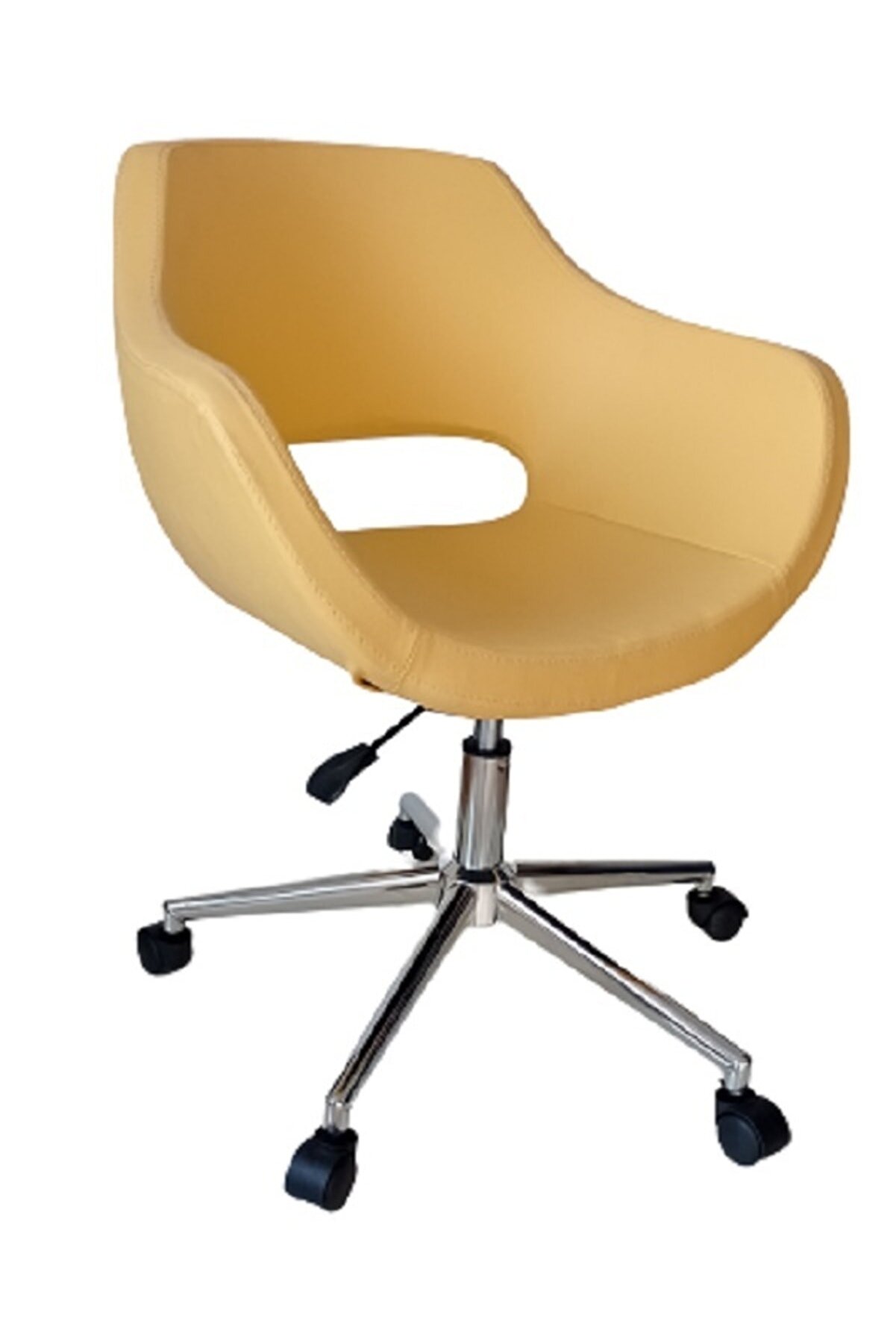 Kamusalmarket Büro Koltuğu Çalışma Sandalyesi̇ Döküm Süngerli̇ Krom Yıldız Ayaklı
