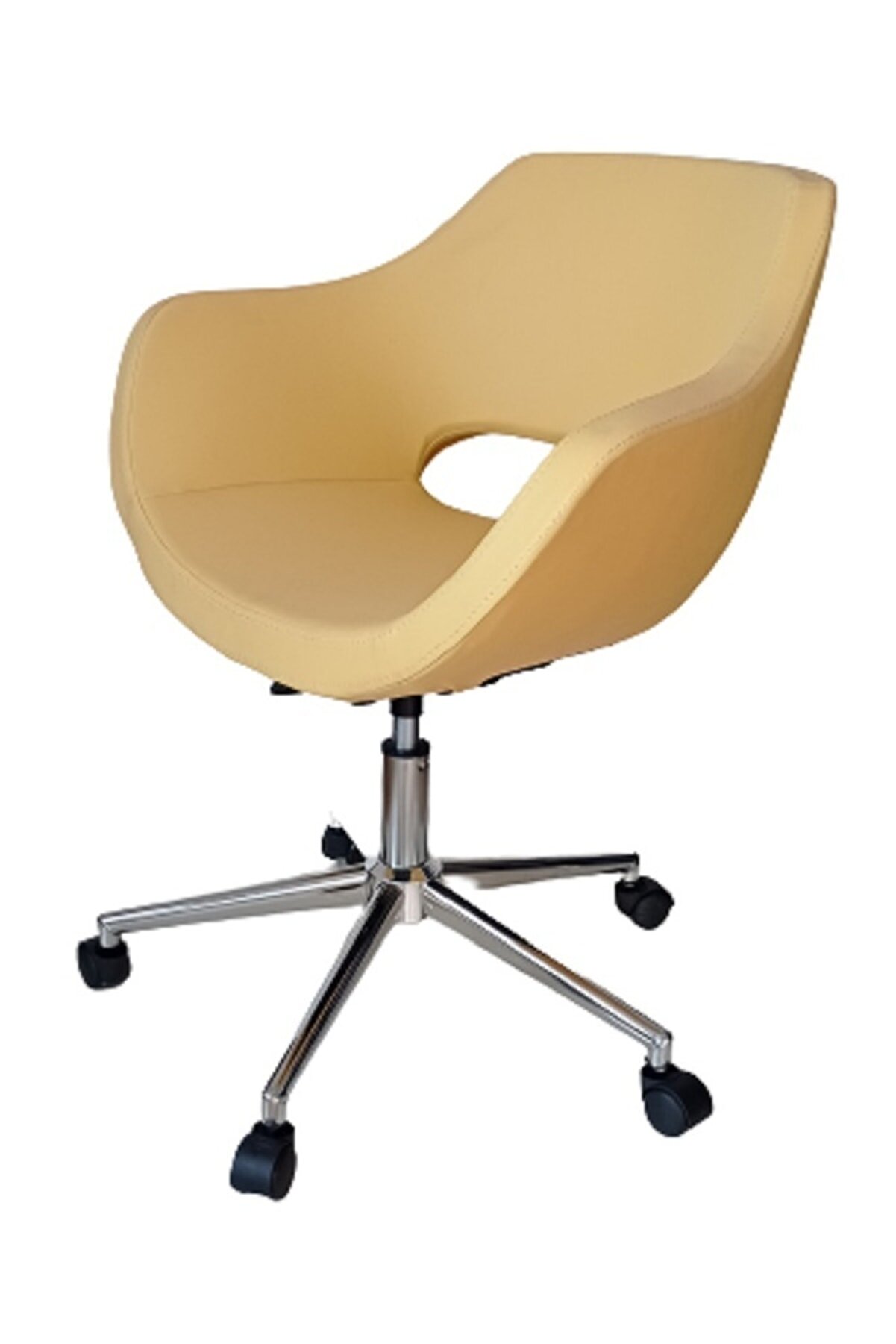 Kamusalmarket Büro Koltuğu Çalışma Sandalyesi̇ Döküm Süngerli̇ Krom Yıldız Ayaklı