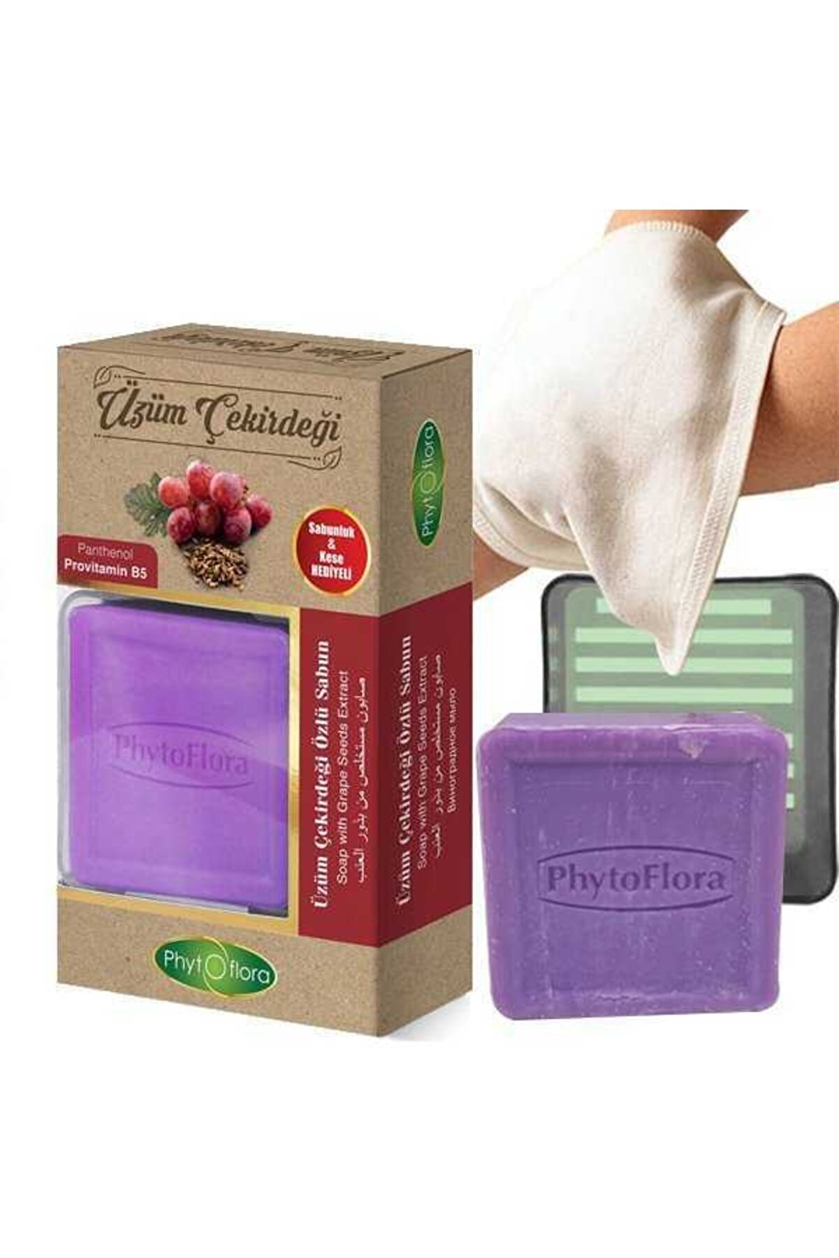 Phytoflora Üzüm Çekirdeği Özlü Sabun 125 Gr (kese Ve Sabunluk )
