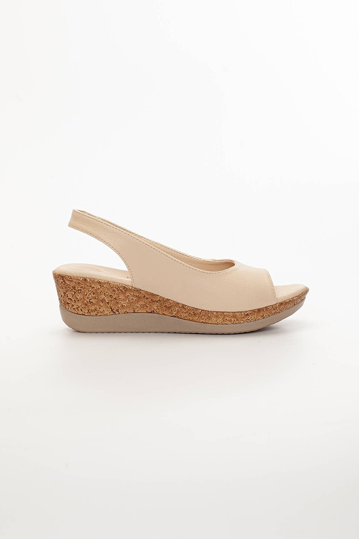 Gult Kadın Platform Topuklu Sandalet Düz Ten