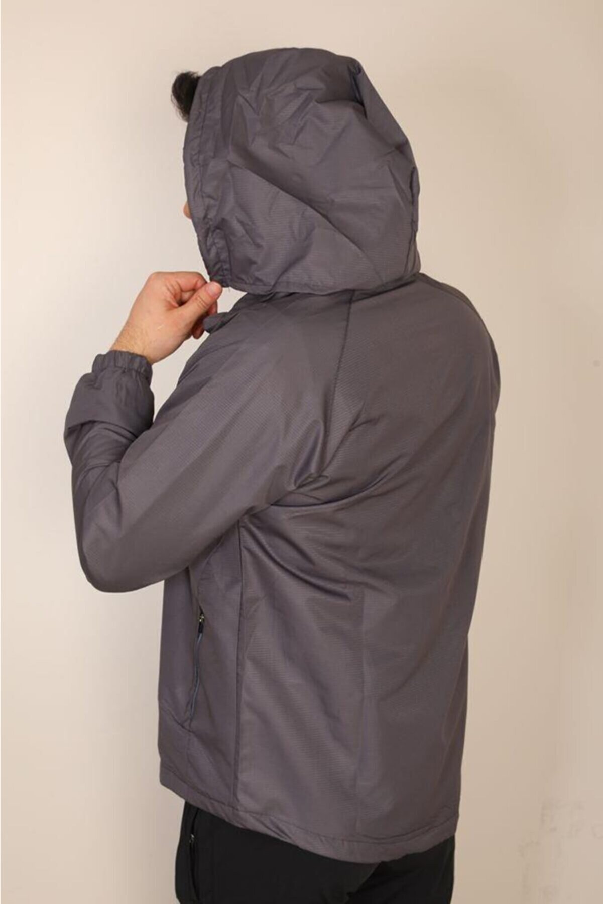 Di̇adora Uni̇sex Gri̇ Ri̇ps Yağmurluk