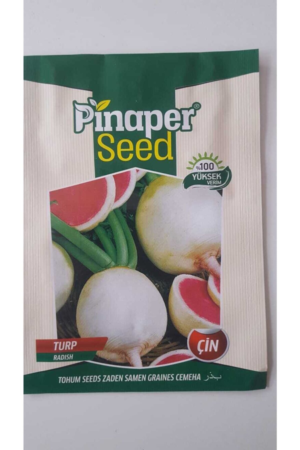 Pi̇naper Seed Turp (&Ccedil;i̇n) Tohumu 1 Paket %100 Y&uuml;ksek Veri̇mli̇di̇r.