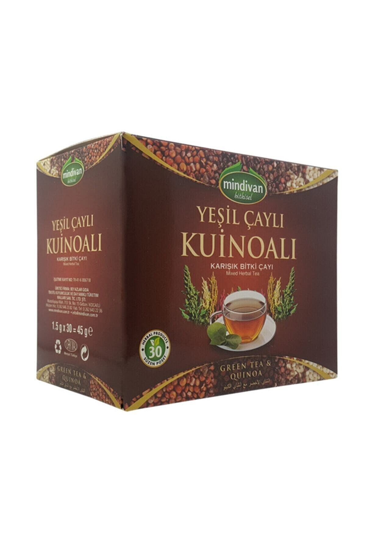 Yeşi̇l Çaylı Ki̇noa Karışık Bi̇tki̇ Çayı 30 Süzen Poşet Çay
