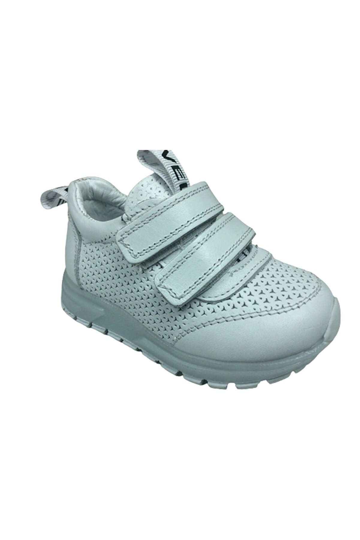 Bebe Kız Erkek Uni̇sex Çocuk Spor Ayakkabı Beyaz Lazer Cırt % 100 Deri̇ Anatomi̇k