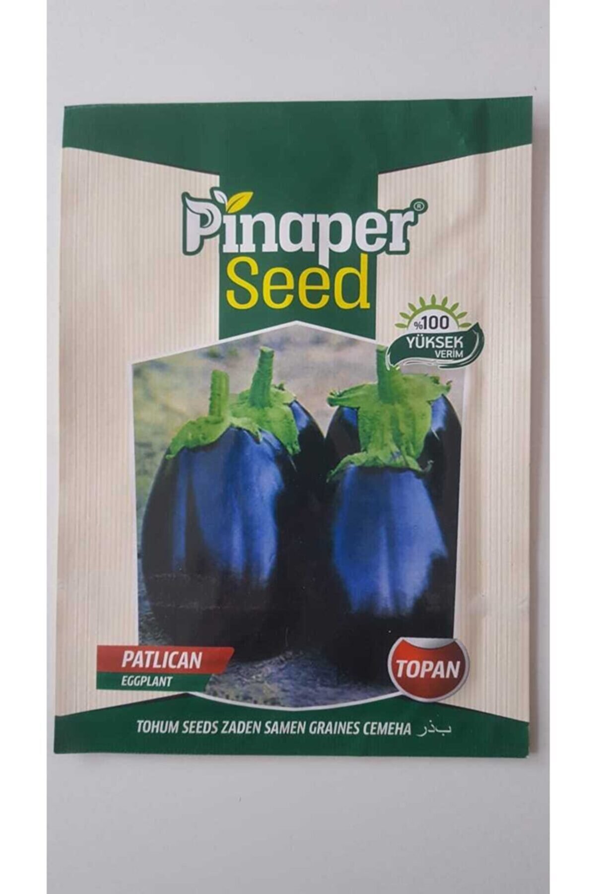 Pi̇naper Seed Patlıcan (Topan)Tohumu 1 Paket %100 Y&uuml;ksek Veri̇mli̇di̇r