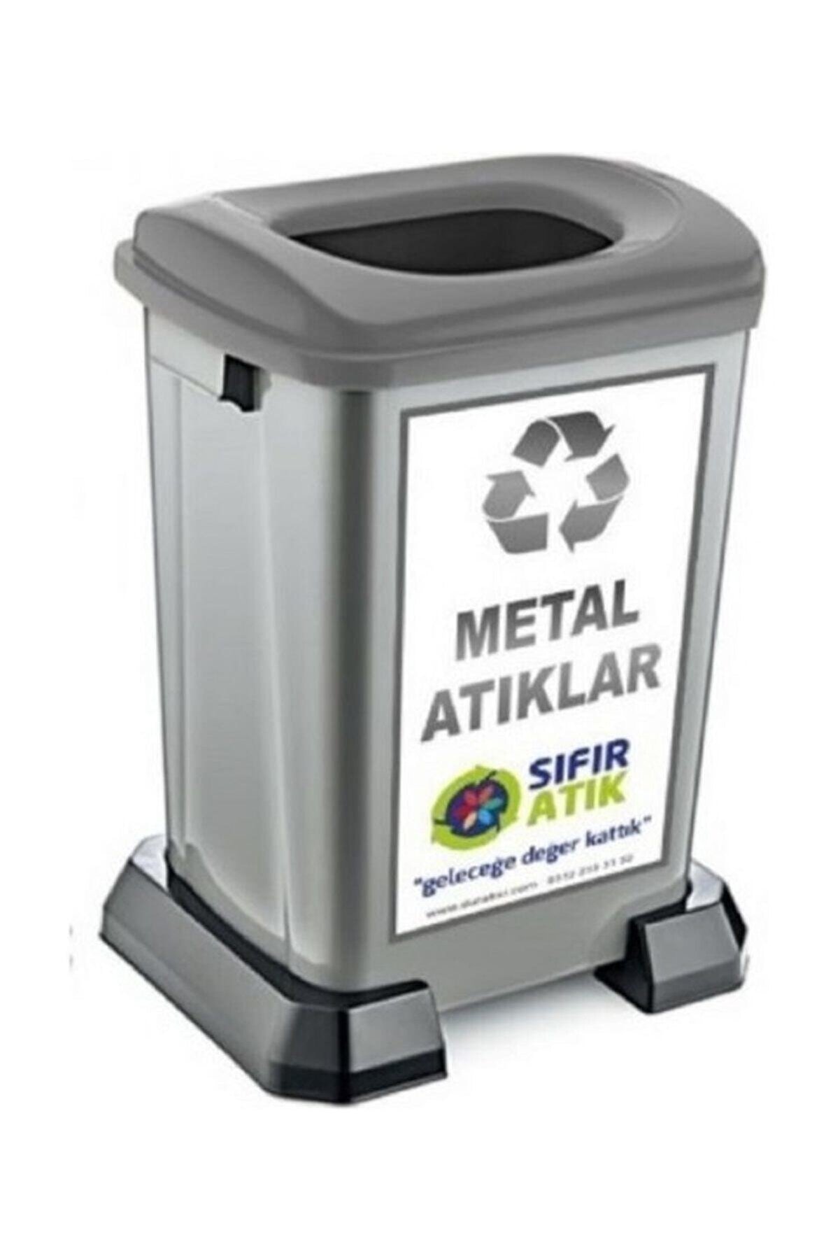 Şen Yayla Sıfır Atık Geri̇ Dönüşüm Kutusu 50 Lt Gri̇-Metal Atıklar