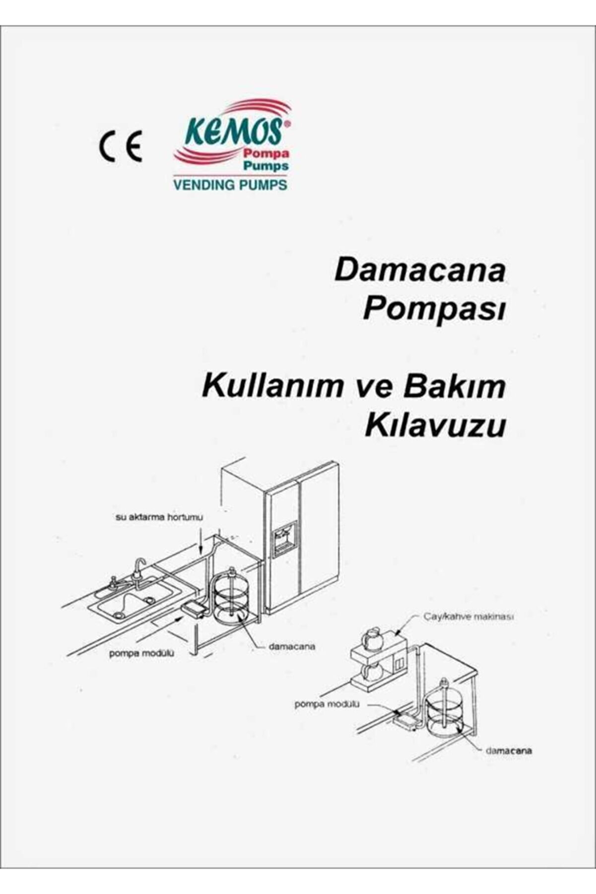 Kemos Ameri̇kan Ti̇pi̇ Flojet Buzdolabı Su Pompası Bottled Water Di̇spensi̇ng System