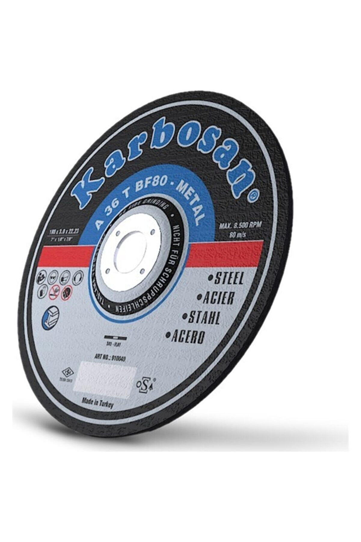 KARBOSAN Metal (nk) Kesme Diskleri 230x3.0x22.23 Mm(25'li)