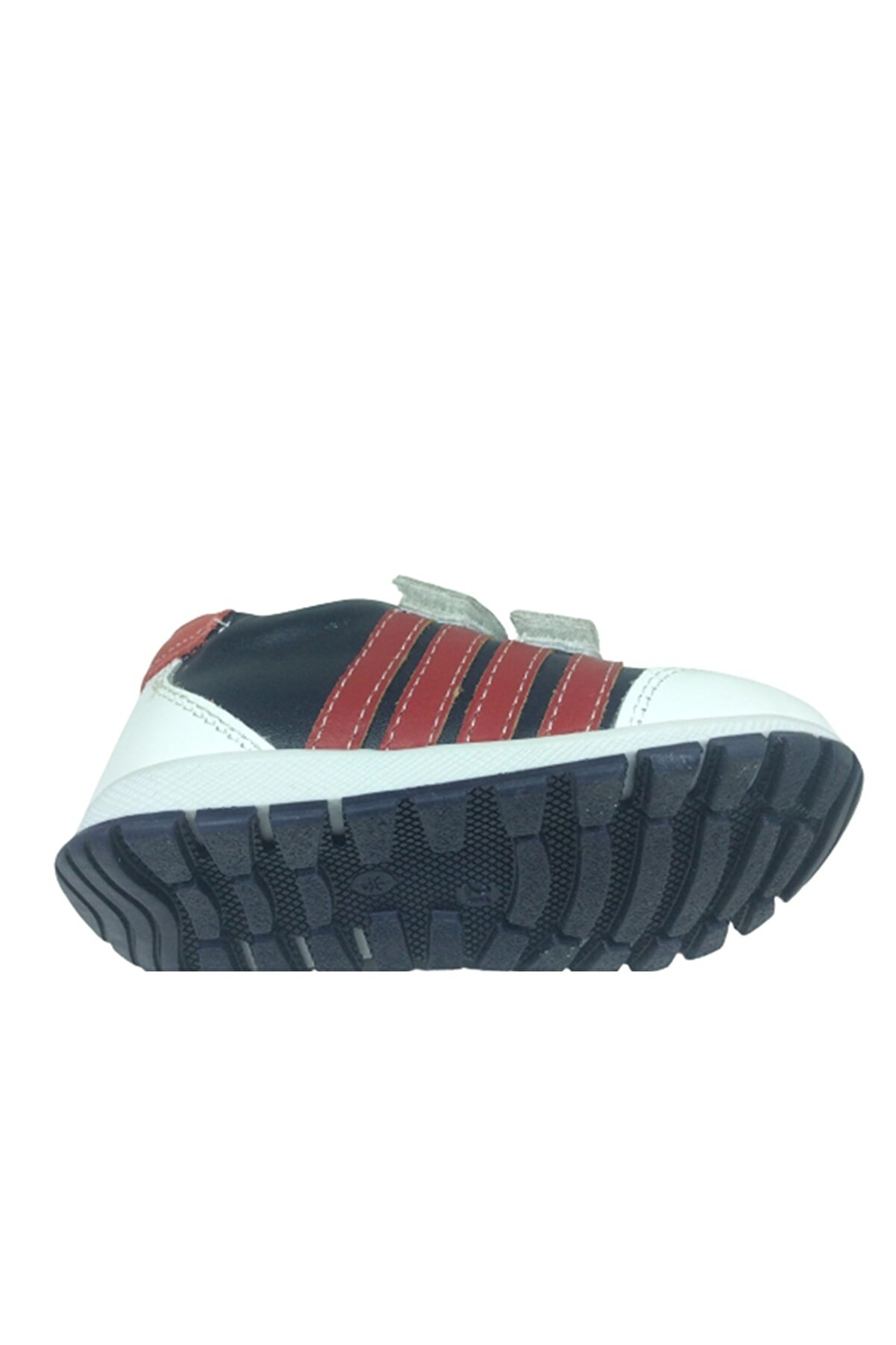 Bebe Erkek Çocuk Spor Ayakkabı Beyaz-Si̇yah Cırtlı % 100 Deri̇ Anatomi̇k