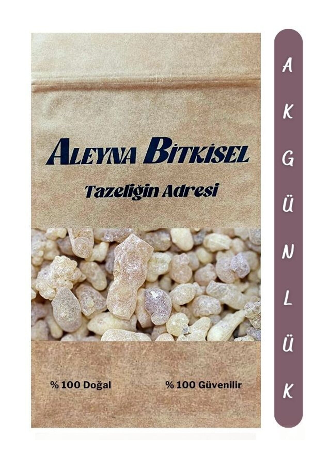 Aleyna Bitkisel Günlük Sakızı Tane Yerli Ürün Akgünlük 50 G