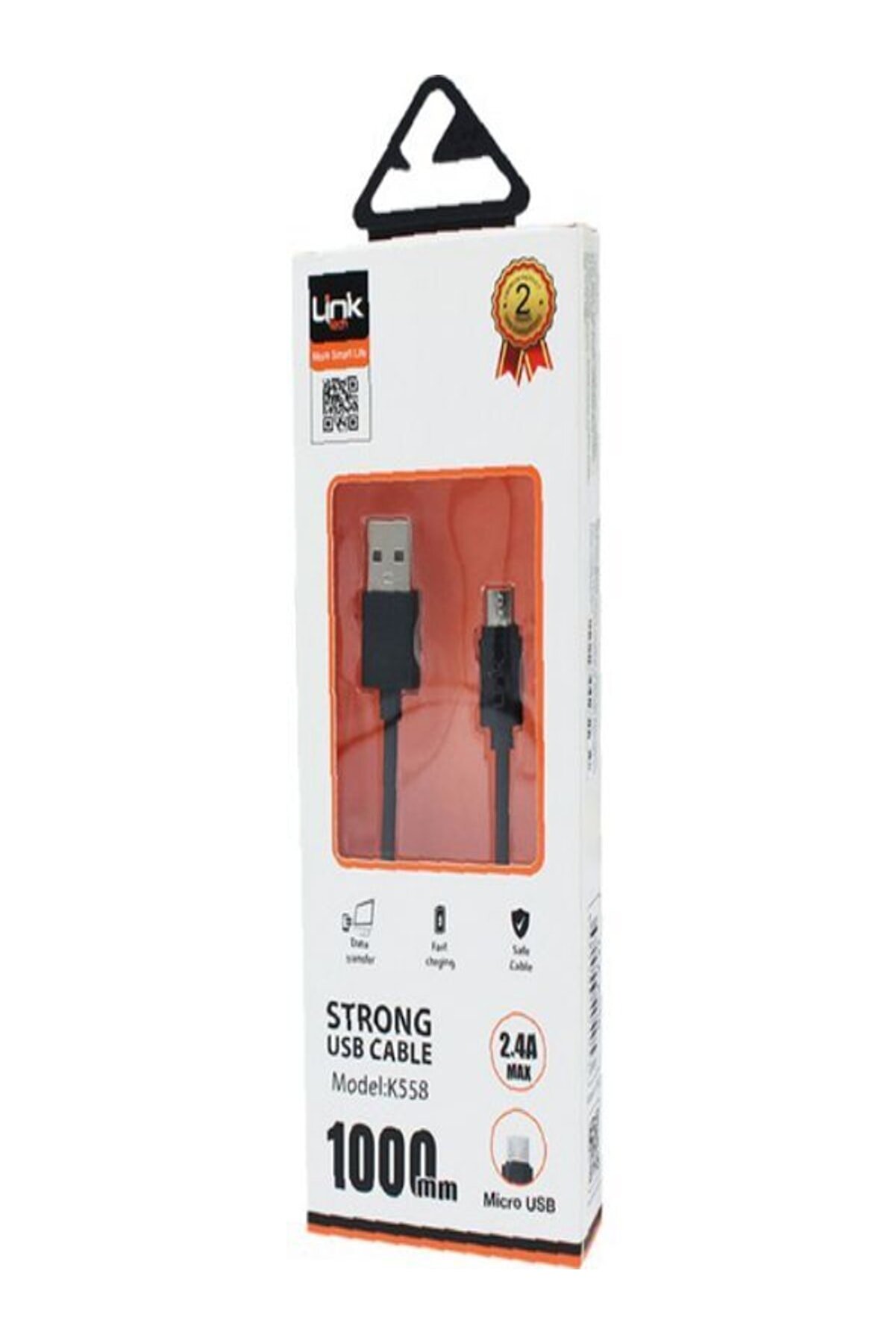 Li̇nk K558 Strong Mi̇cro Usb 2.4A 1000 Mm Şarj Senkroni̇zasyon Kablosu