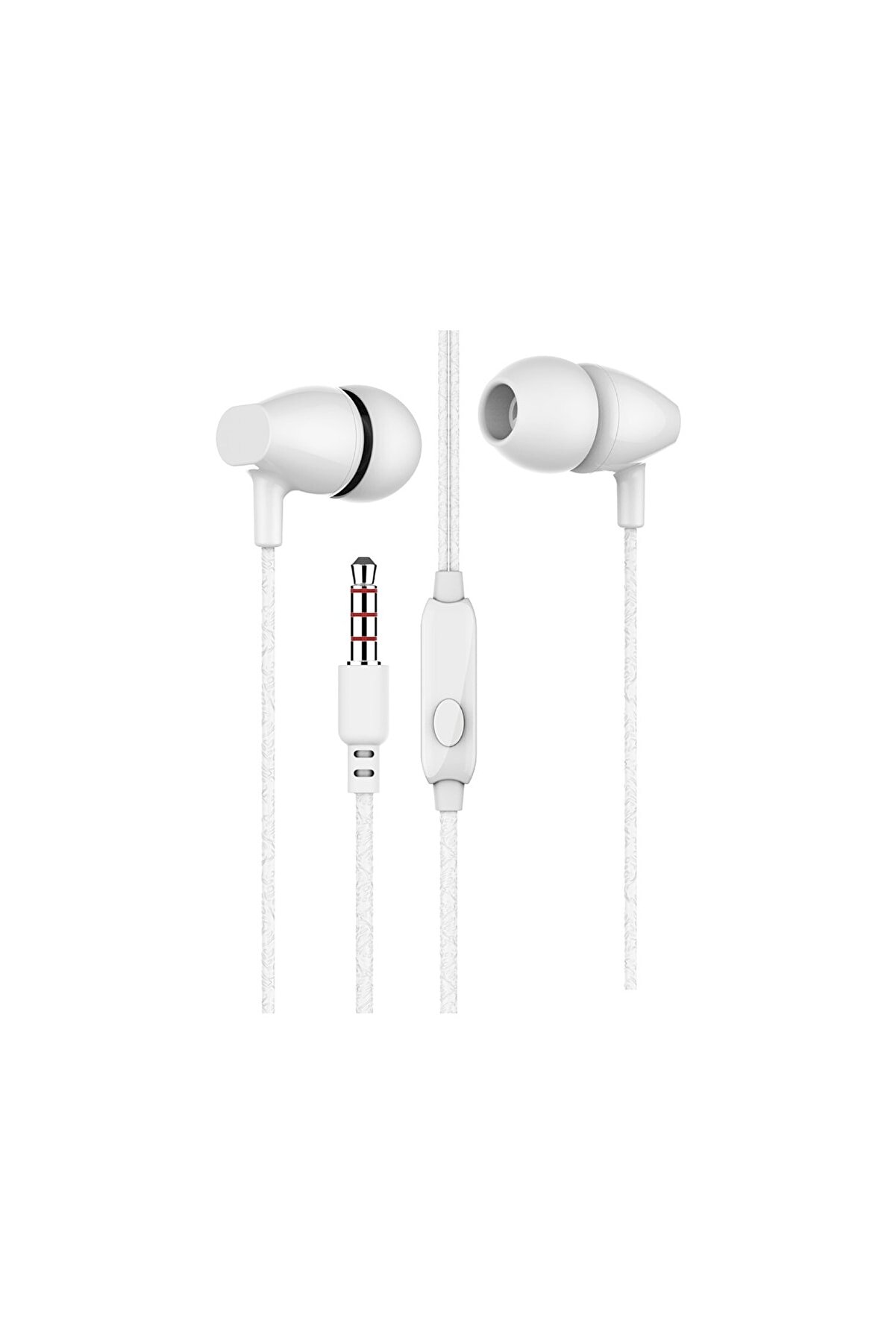 Sx Suni̇x -08 Kulak I&ccedil;i̇ Mi̇krofonlu 3.5Mm Jack Gi̇ri̇şli̇ Kulaklık -Si̇yah-Beyaz