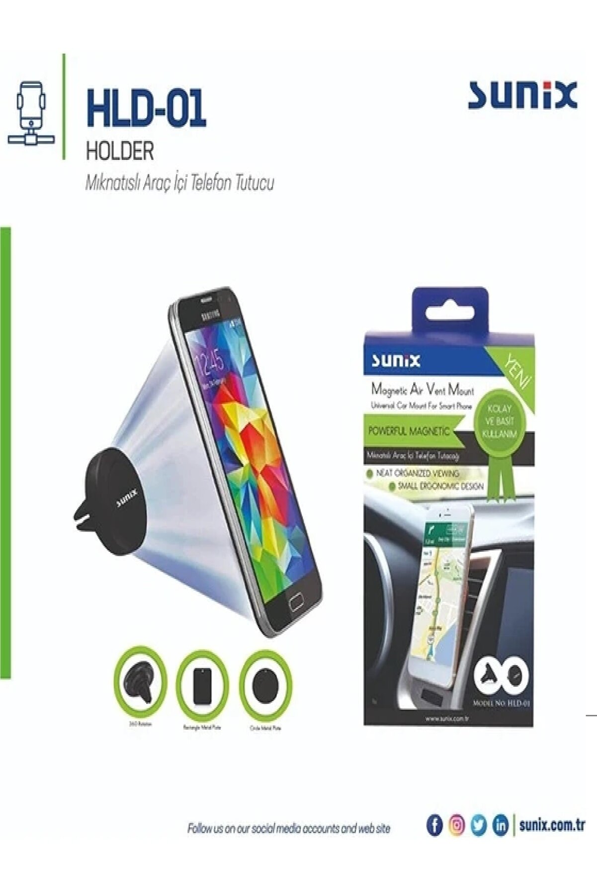 Suni̇xs Suni̇x Hld01 Ara&ccedil; I&ccedil;i̇ Telefon Tutucu