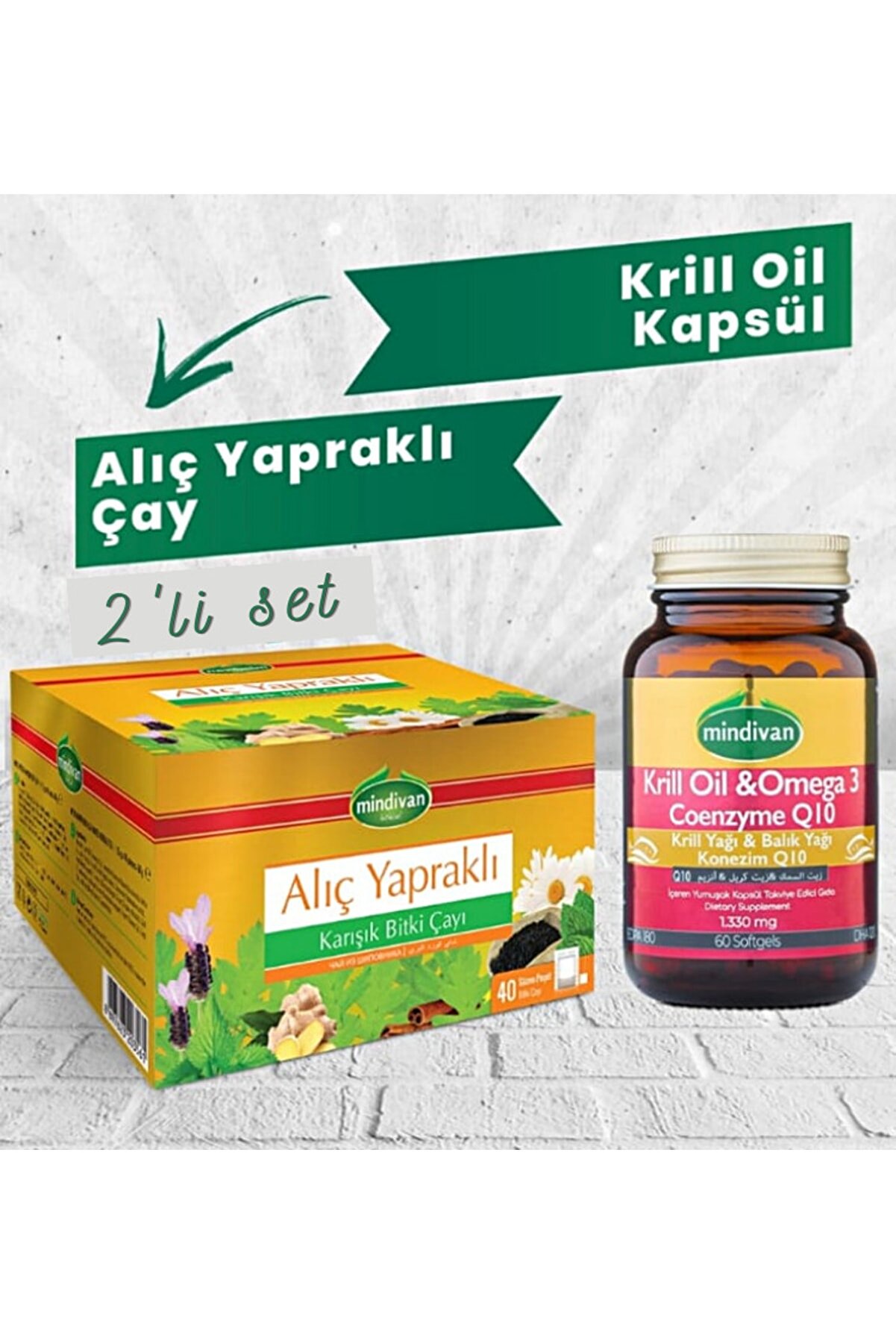 Mindivan Krill Oil Kapsül Ve Alıç Yapraklı Çay