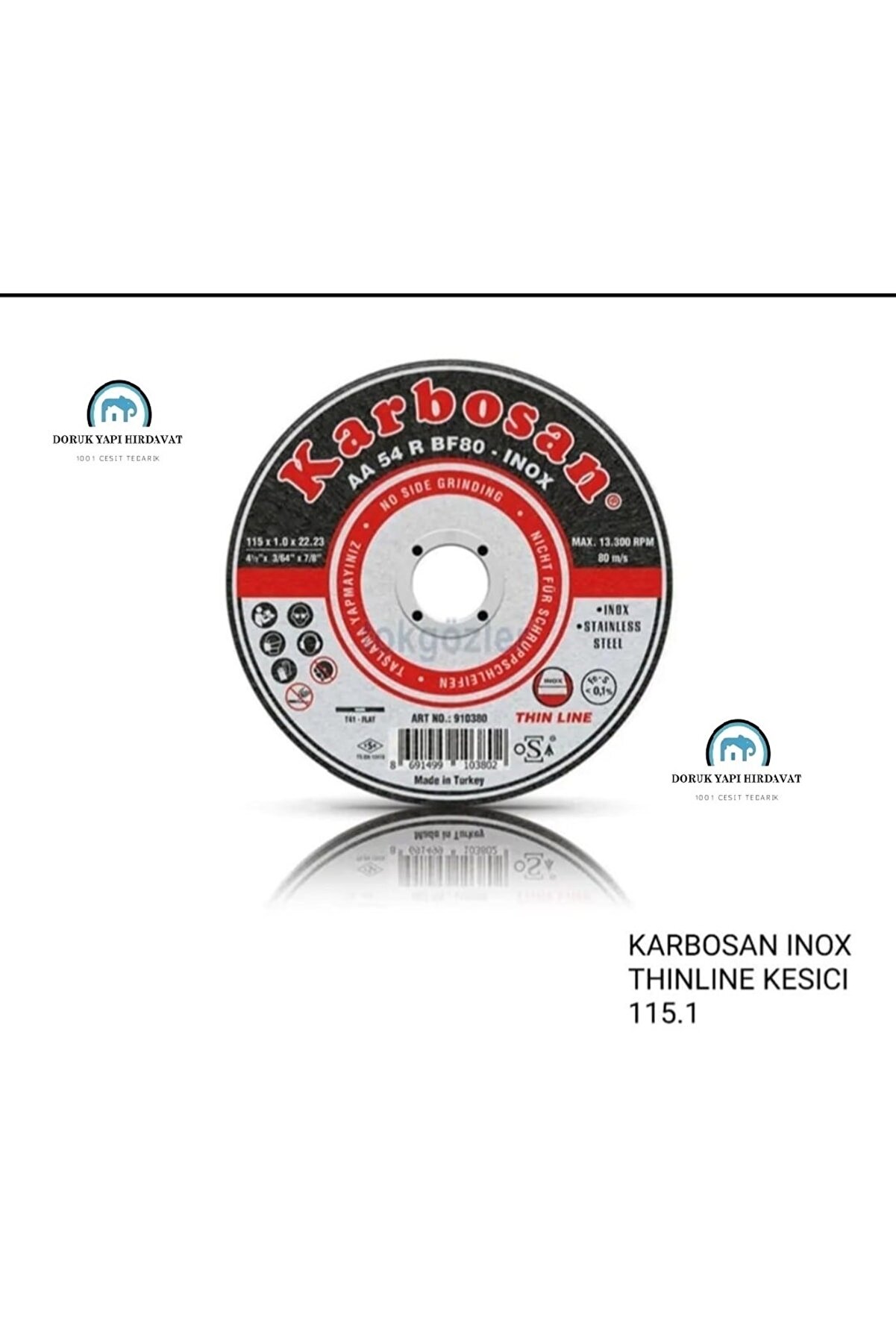 KARBOSAN 115x1.0x22 Mm Inox Kesici