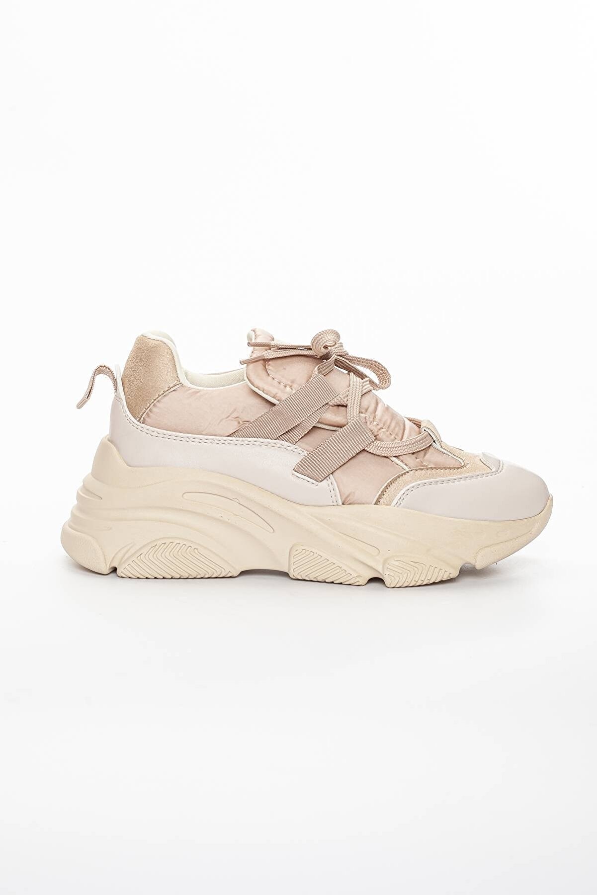 Gult Kadın Kalın Taban Spor Ayakkabı Nude