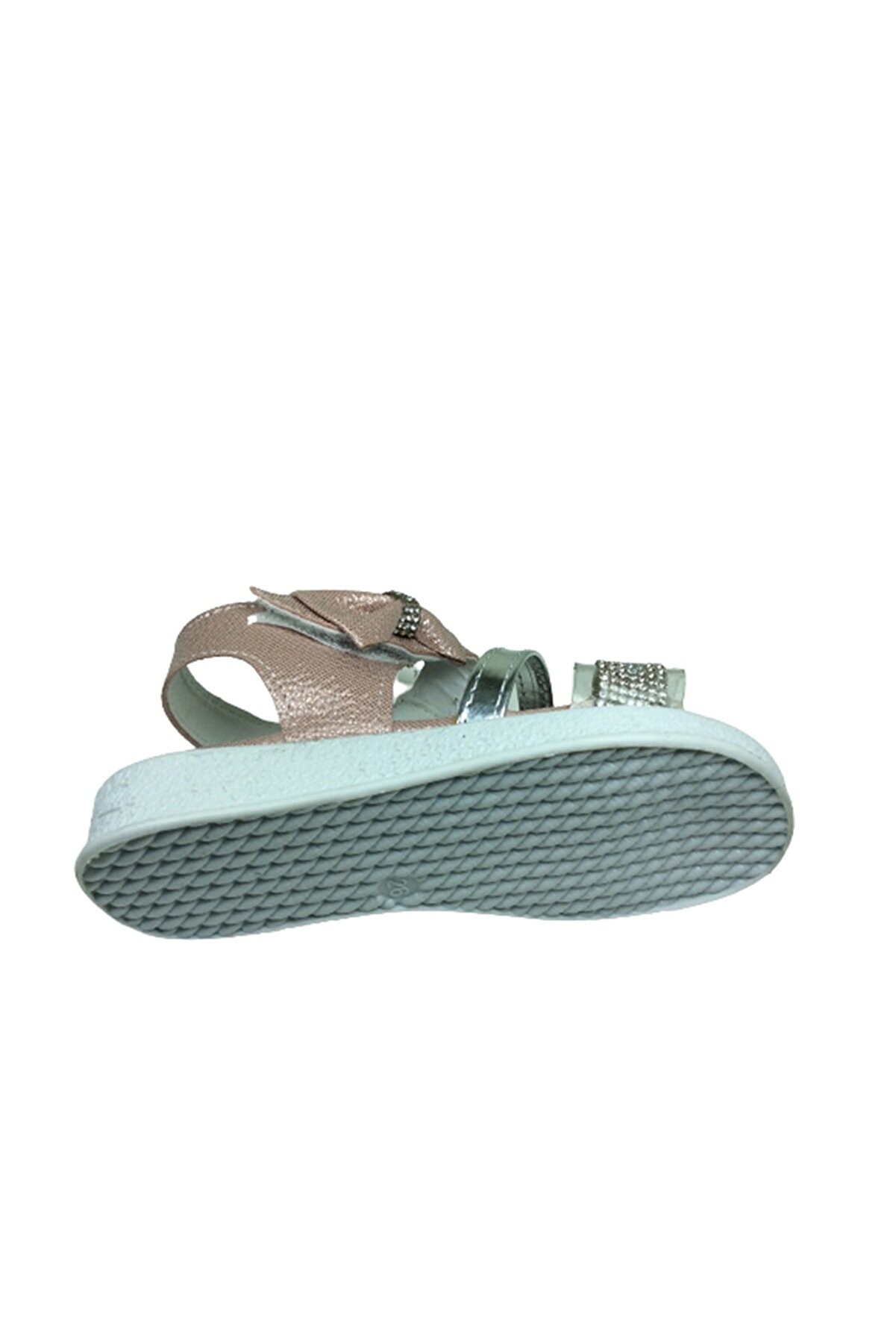 Grafen Pati̇k Kız Çocuk Sandalet Pudra Şeffaf Taşlı Abi̇ye Ayakkabı
