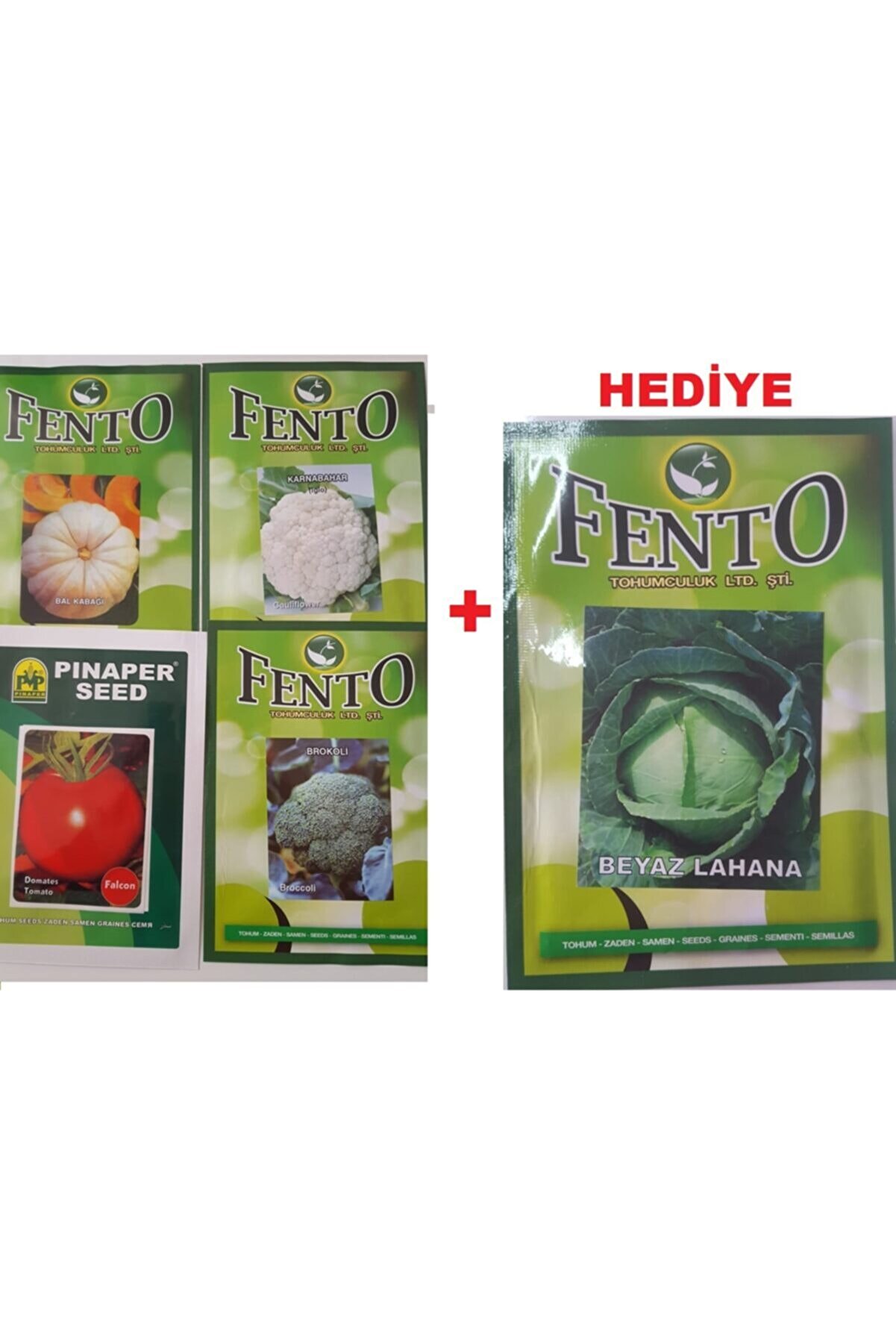 Fento Bal Kabağı Tohumu +Karnıbahar Tohumu+Brokoli̇ Tohumu +Domates Tohumu