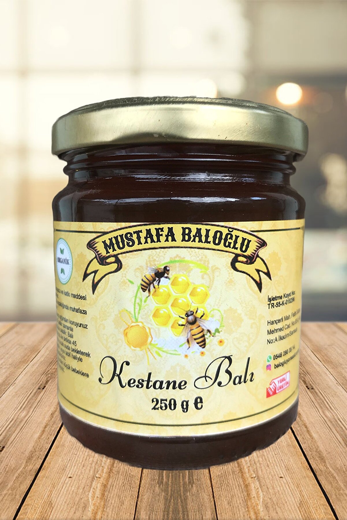 Mustafa Baloğlu Bal &Uuml;r&uuml;nleri̇ Karadeni̇z Kestane Balı (Organi̇k) 250 Gr